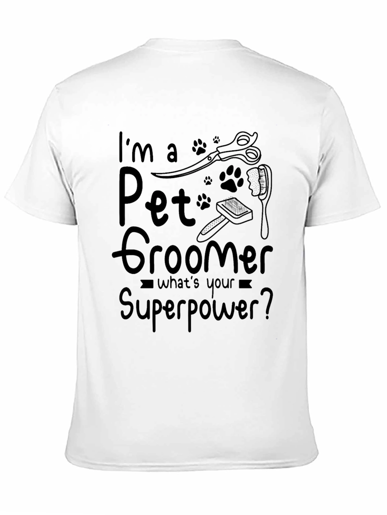 Pet Groomer Superpower Black T-Shirt