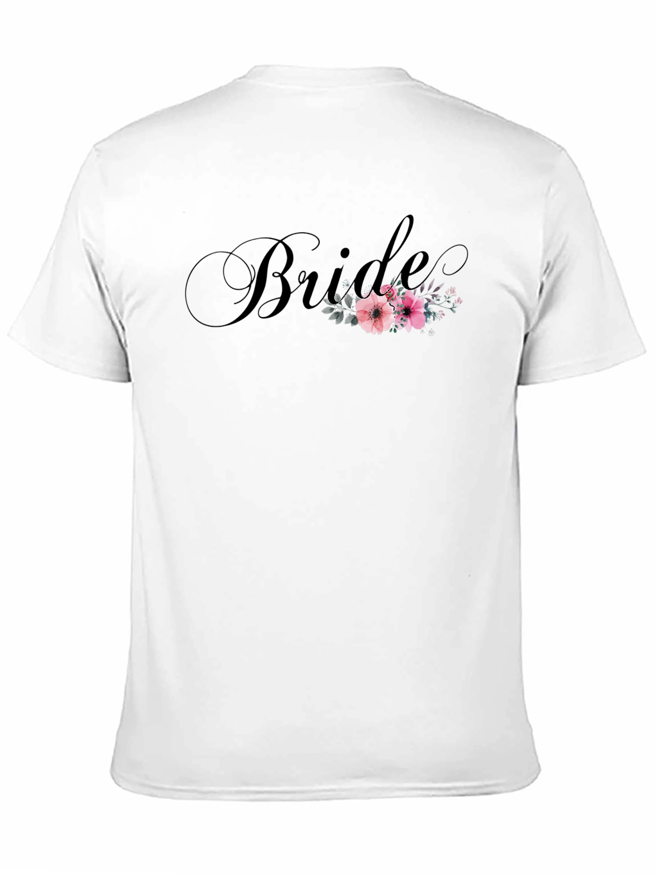Bride Floral T-Shirt - Elegant Wedding Tee