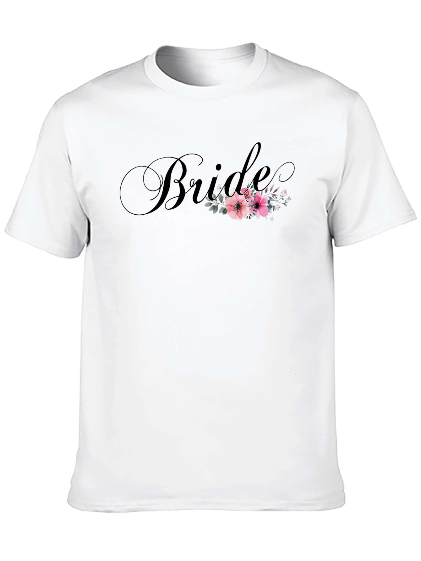 Bride Floral T-Shirt - Elegant Wedding Tee