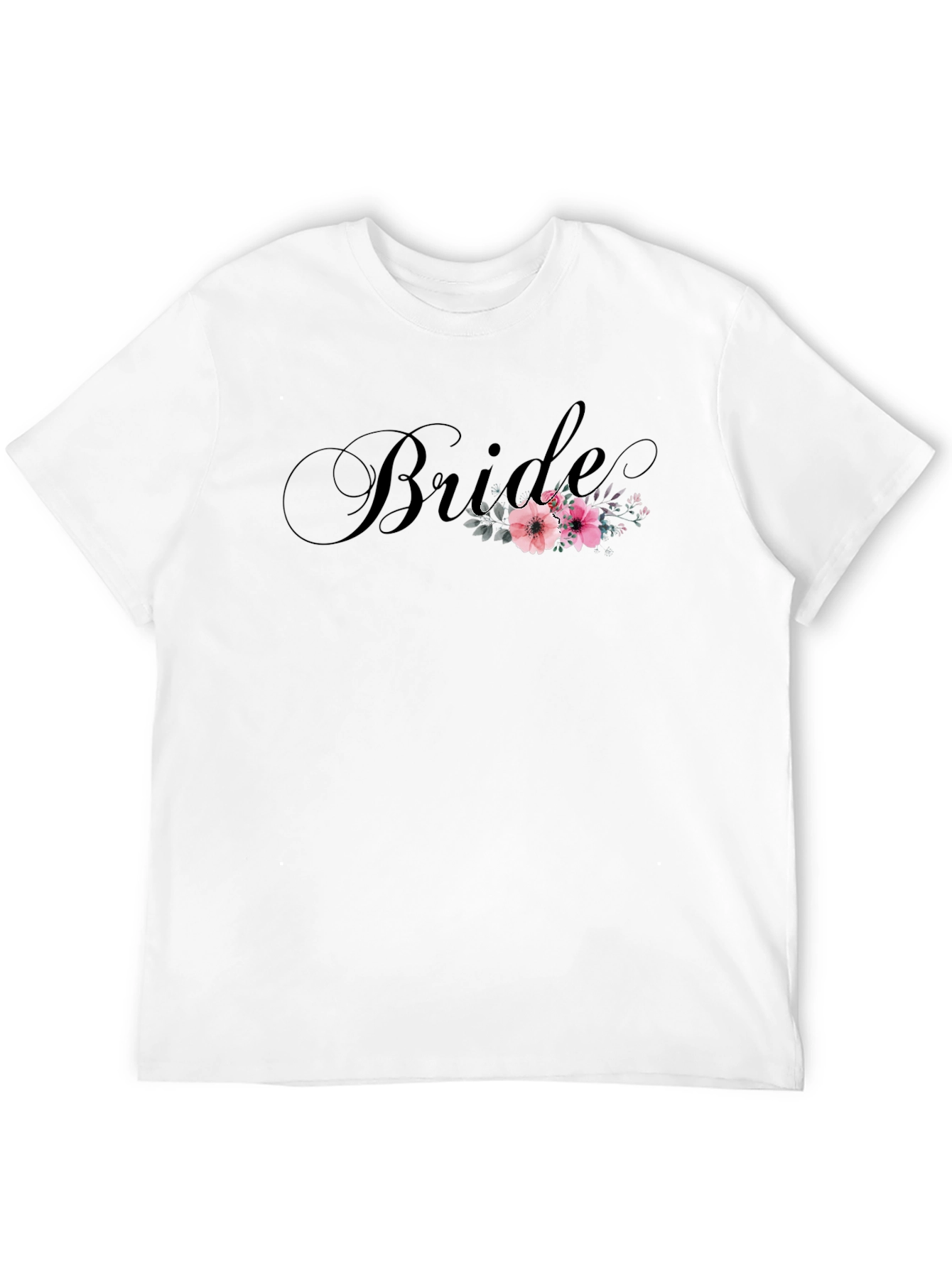 Bride Floral T-Shirt - Elegant Wedding Tee