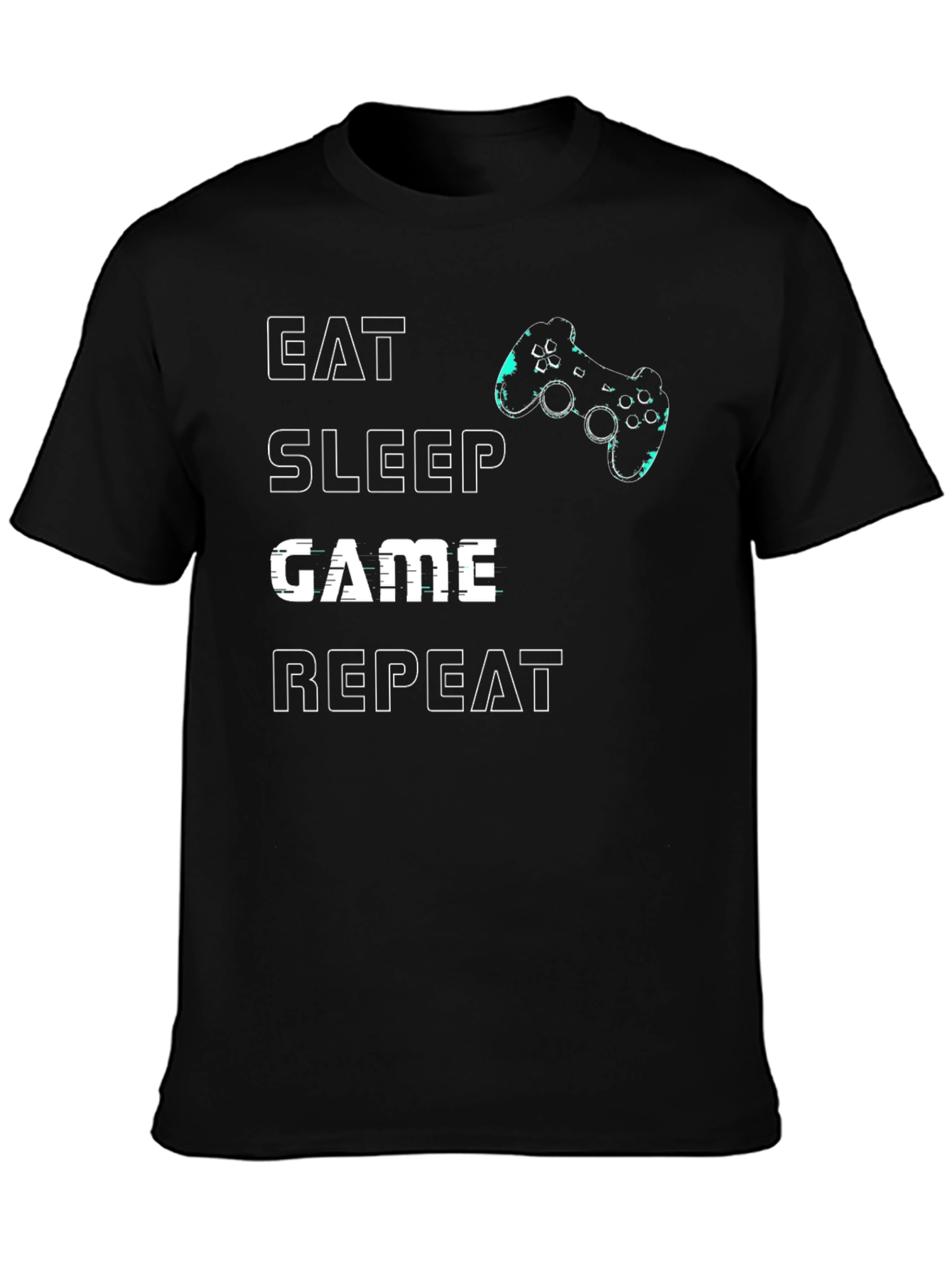 Eat Sleep Game Repeat Graphic Tee