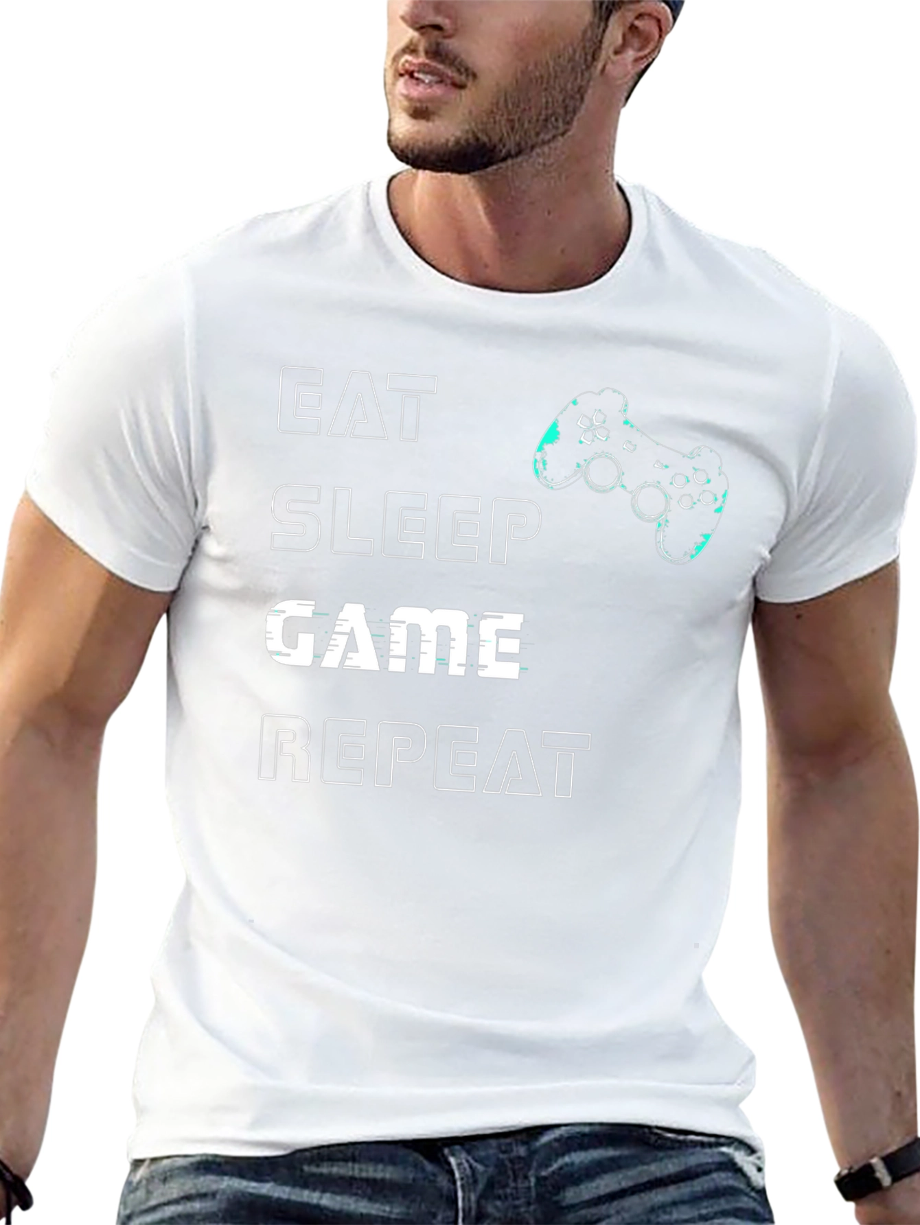 Eat Sleep Game Repeat Graphic Tee