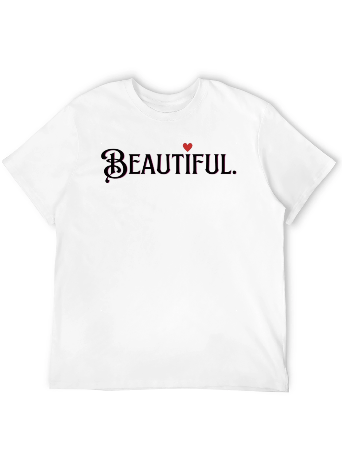 Beautiful Heart Graphic Black T-Shirt