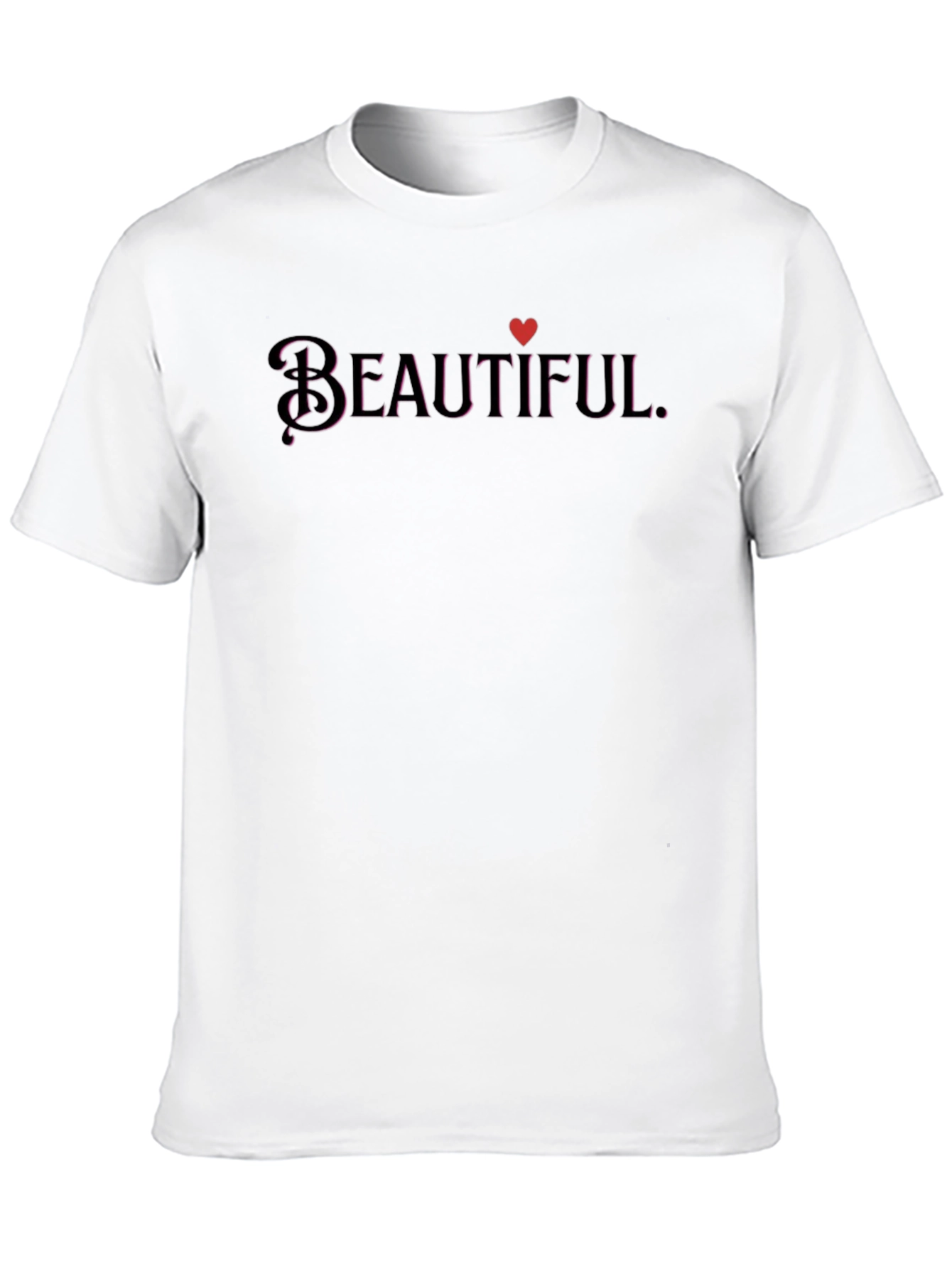 Beautiful Heart Graphic Black T-Shirt