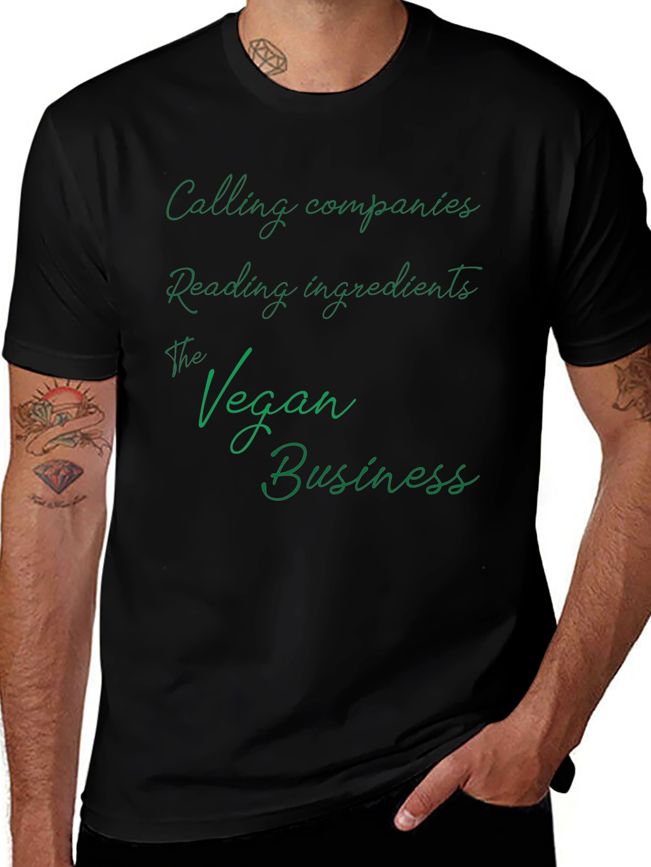 Vegan Business T-Shirt - Calling Companies Reading Ingredients