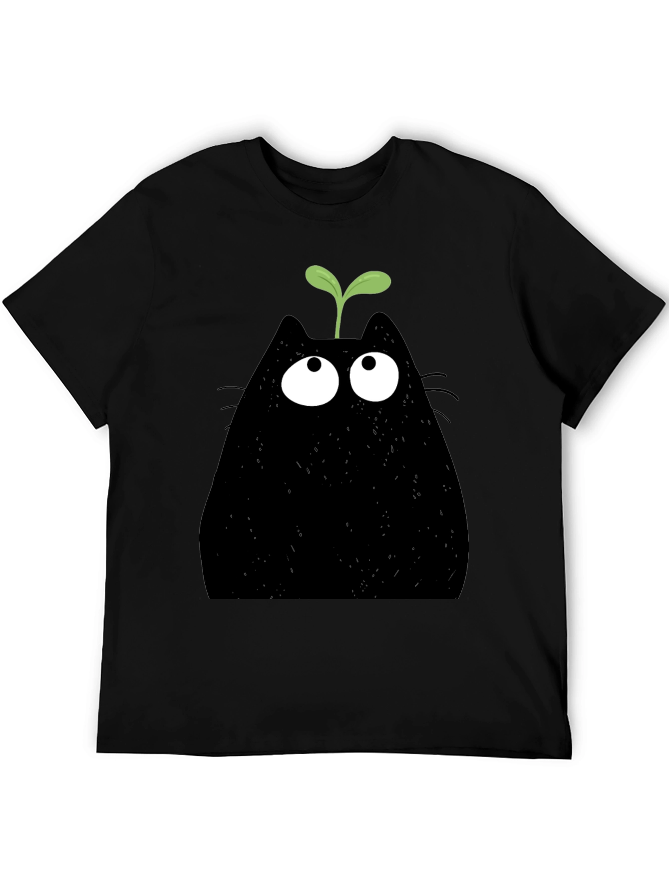 Funny Cat Sprout Graphic T-Shirt