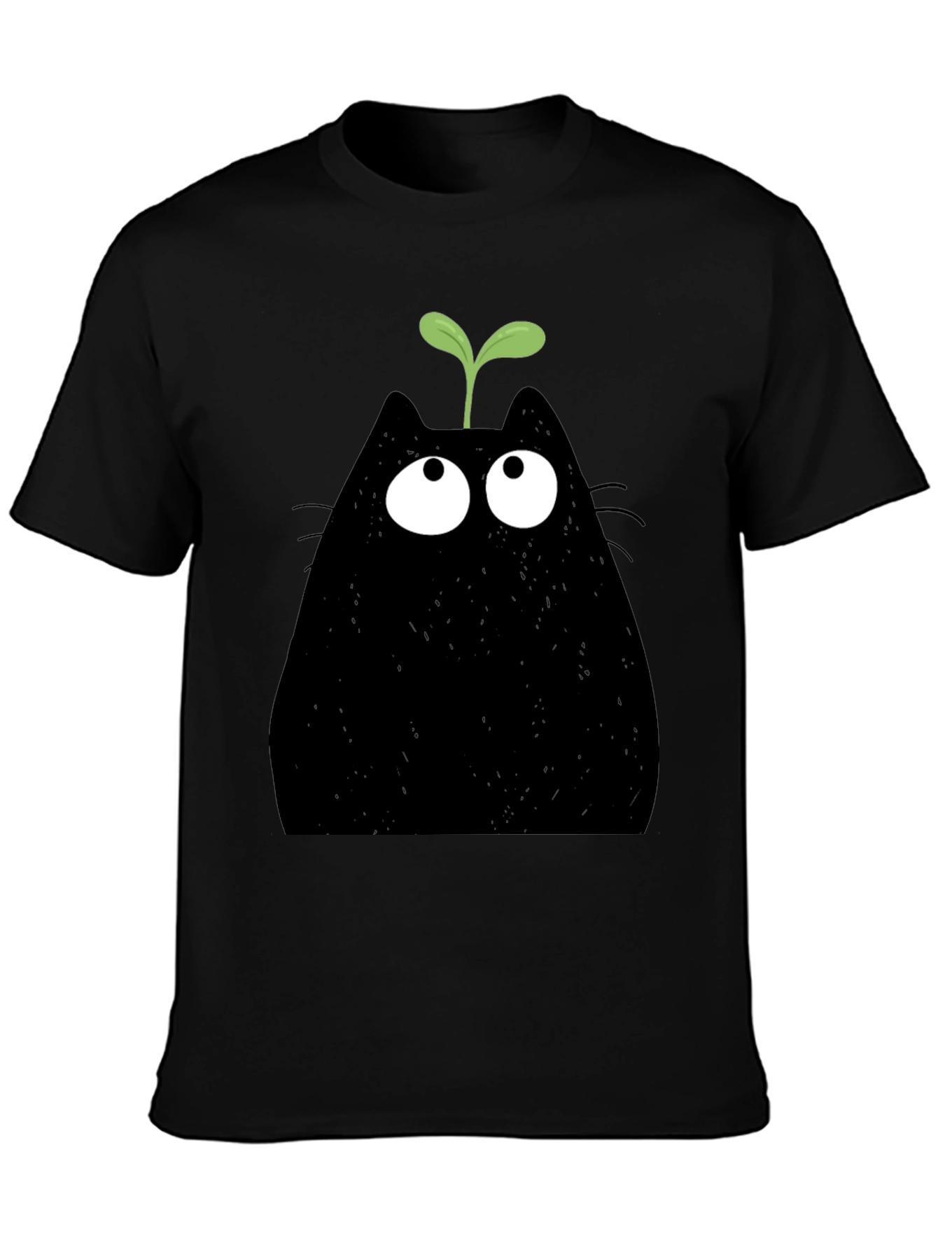 Funny Cat Sprout Graphic T-Shirt