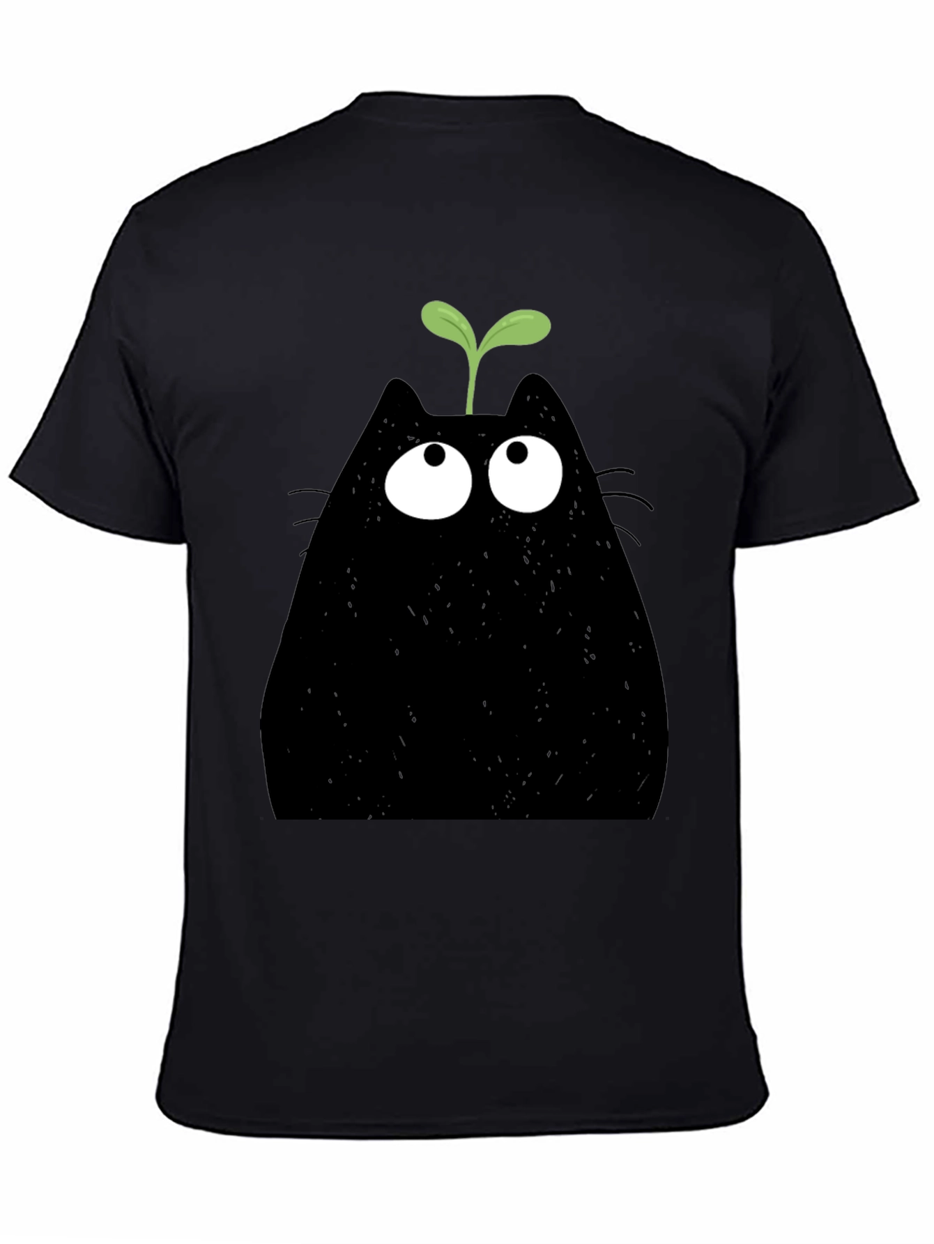 Funny Cat Sprout Graphic T-Shirt
