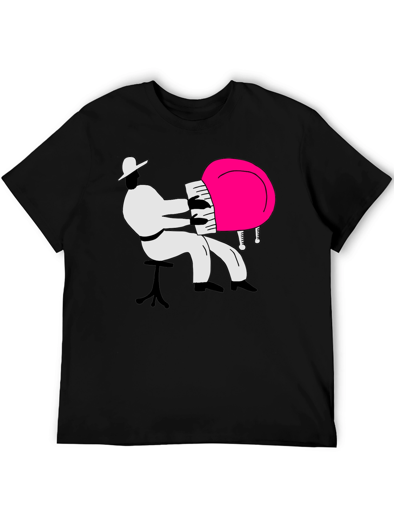 Piano Player Graphic Tee - Cool Musician Design T-Shirt