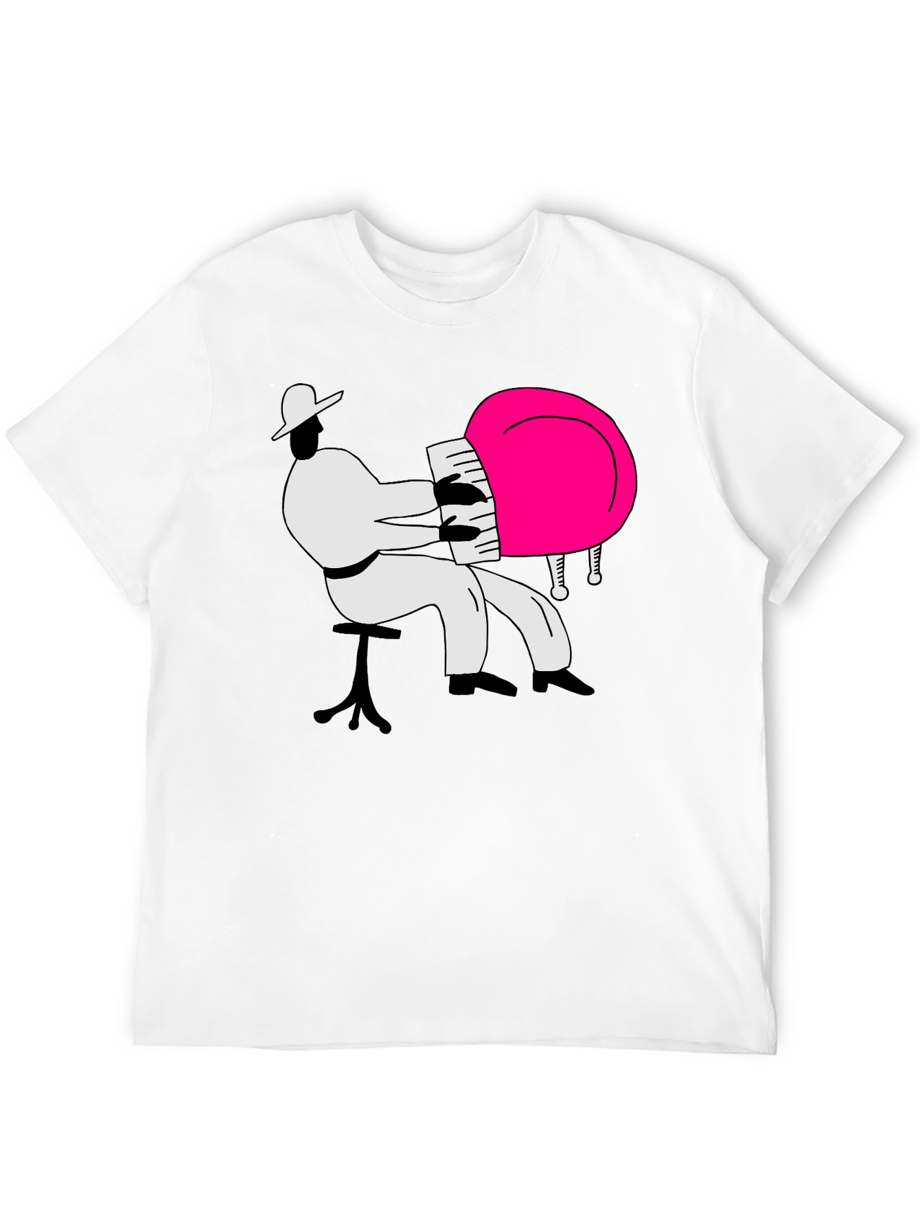 Piano Player Graphic Tee - Cool Musician Design T-Shirt
