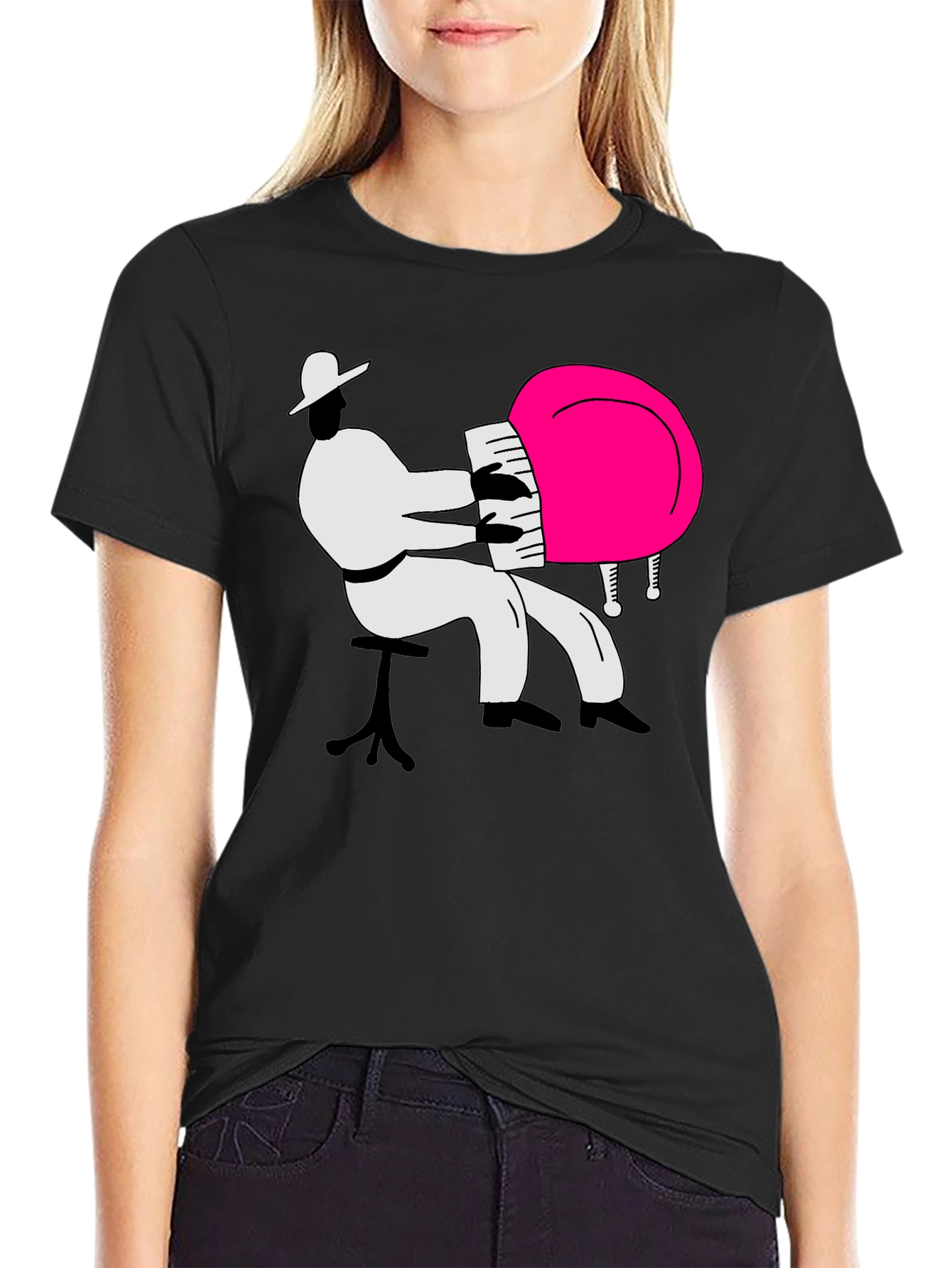 Piano Player Graphic Tee - Cool Musician Design T-Shirt