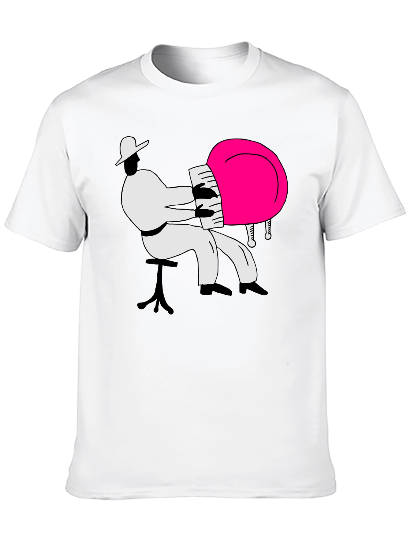 Piano Player Graphic Tee - Cool Musician Design T-Shirt