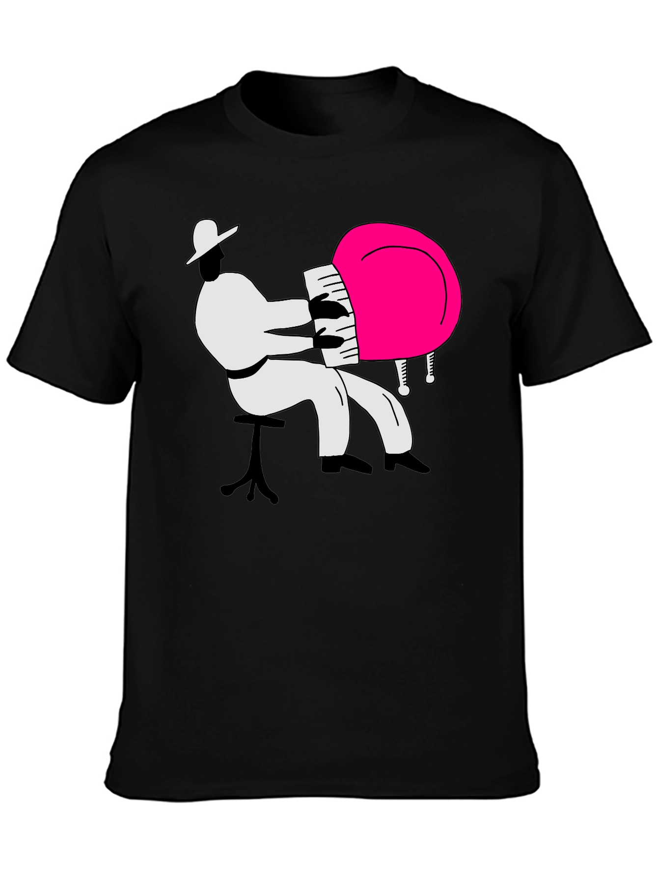 Piano Player Graphic Tee - Cool Musician Design T-Shirt