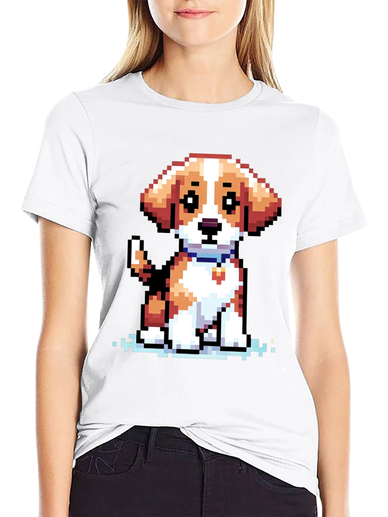 Pixel Dog T-Shirt - Cute 8-bit Puppy Design