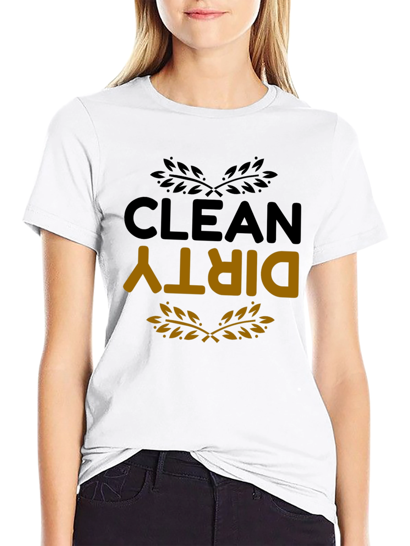 Clean Dirty T-Shirt - Funny Laundry Day Tee