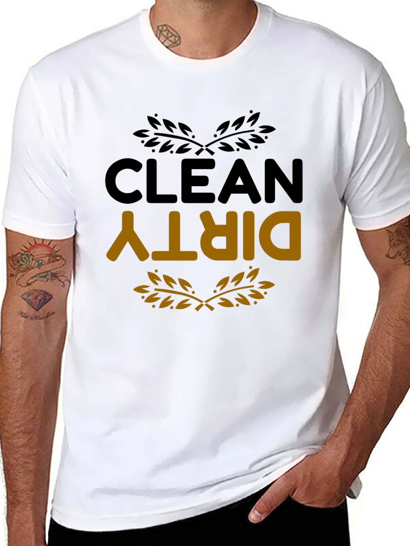 Clean Dirty T-Shirt - Funny Laundry Day Tee