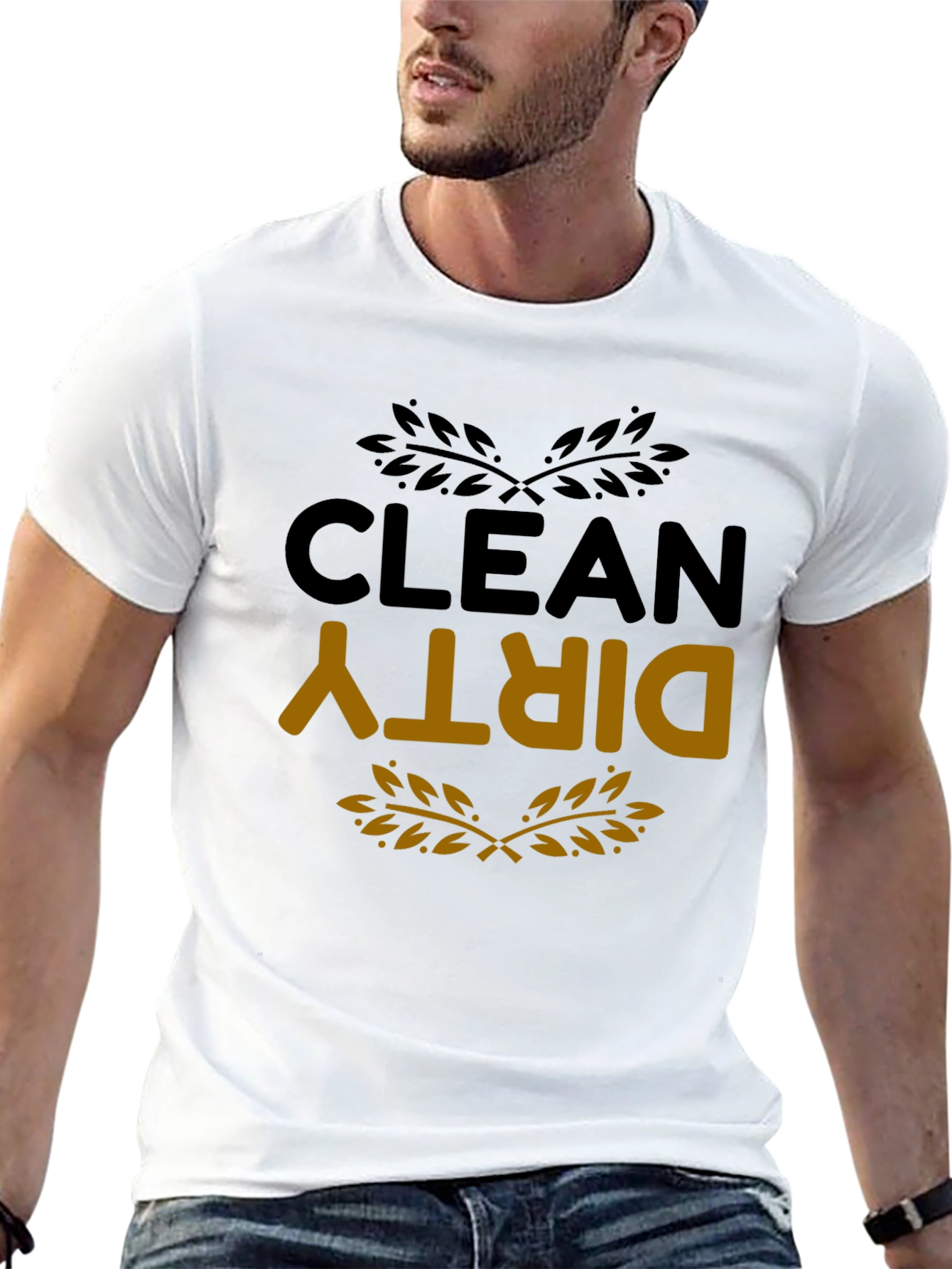 Clean Dirty T-Shirt - Funny Laundry Day Tee