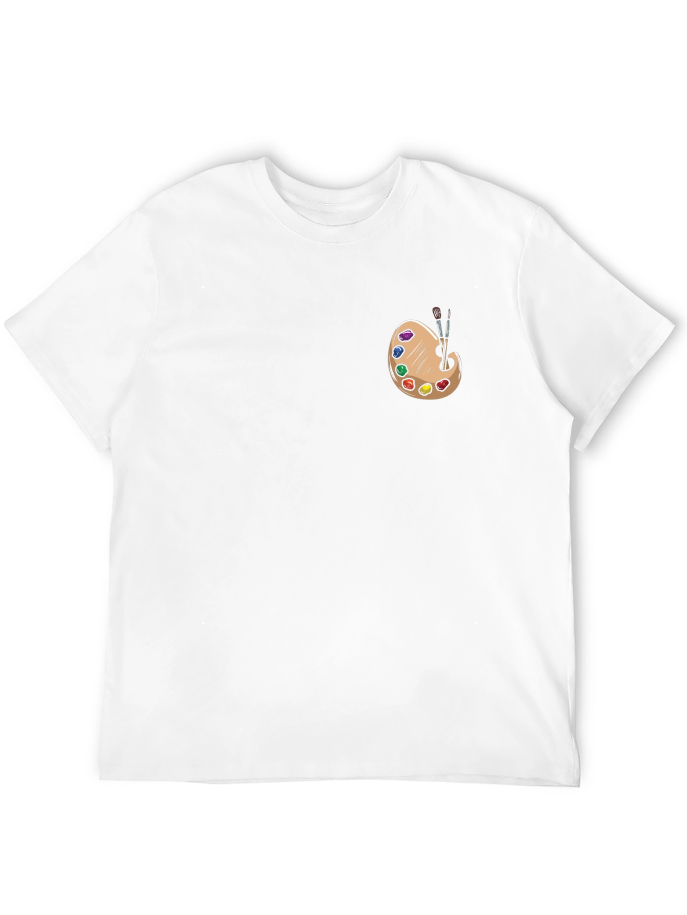 Artist Palette Graphic Tee - Black Cotton T-Shirt