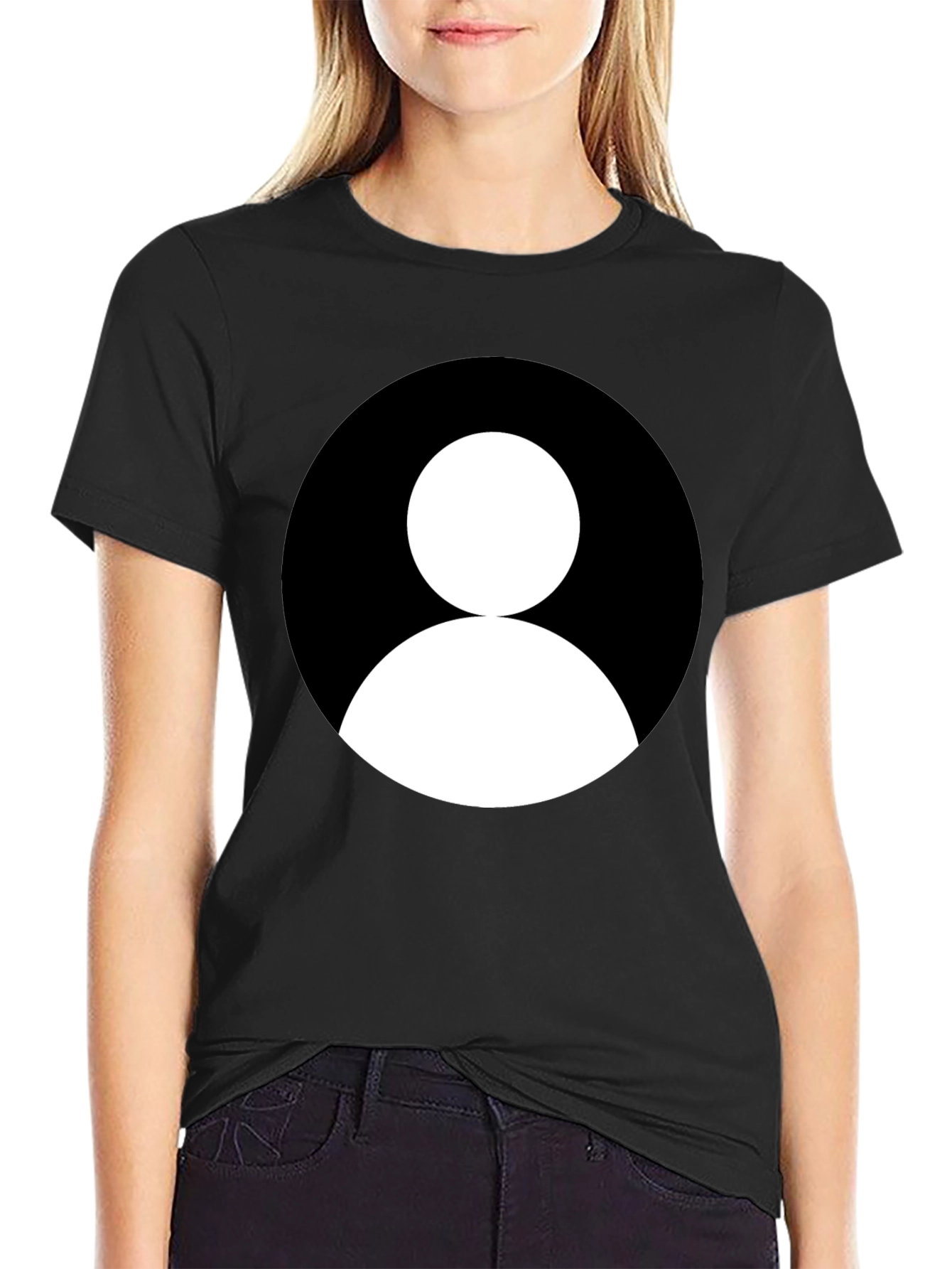 Minimalist Profile Black T-Shirt