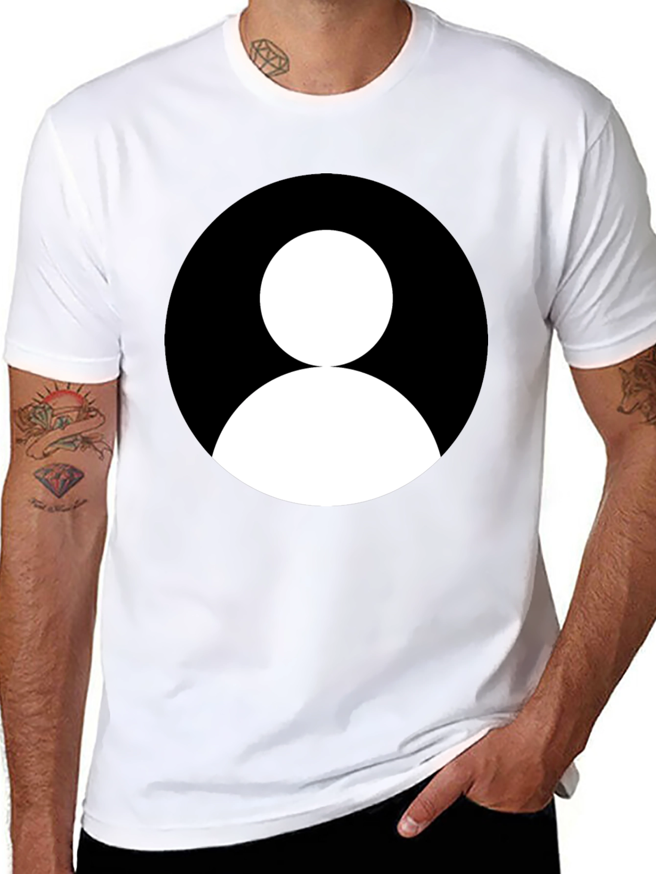 Minimalist Profile Black T-Shirt