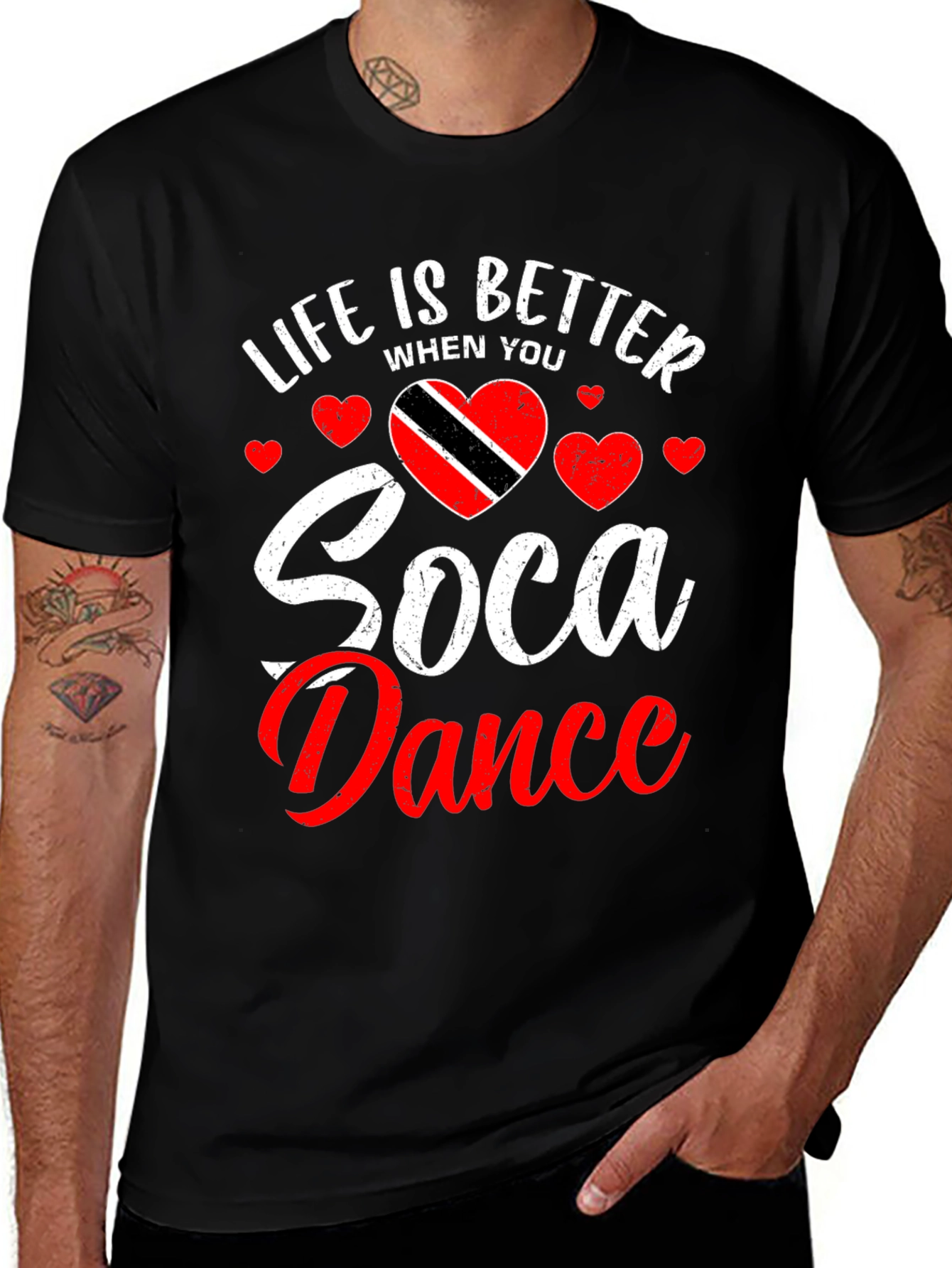 Life is Better Soca Dance Black T-Shirt