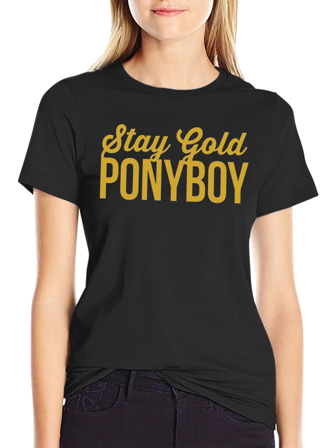 Stay Gold Ponyboy Black T-Shirt