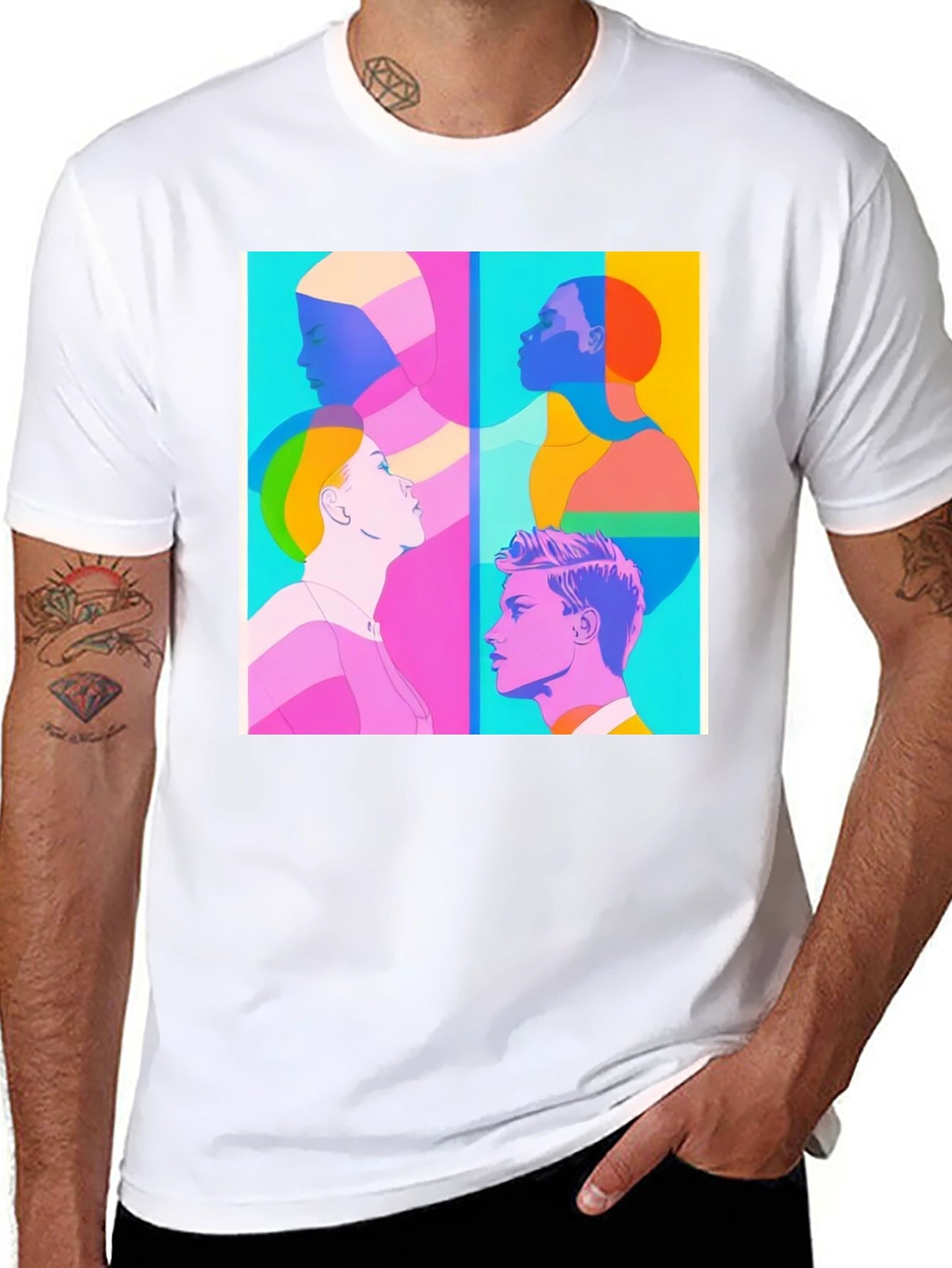 Modern Art Graphic Tee - Unisex Black T-Shirt