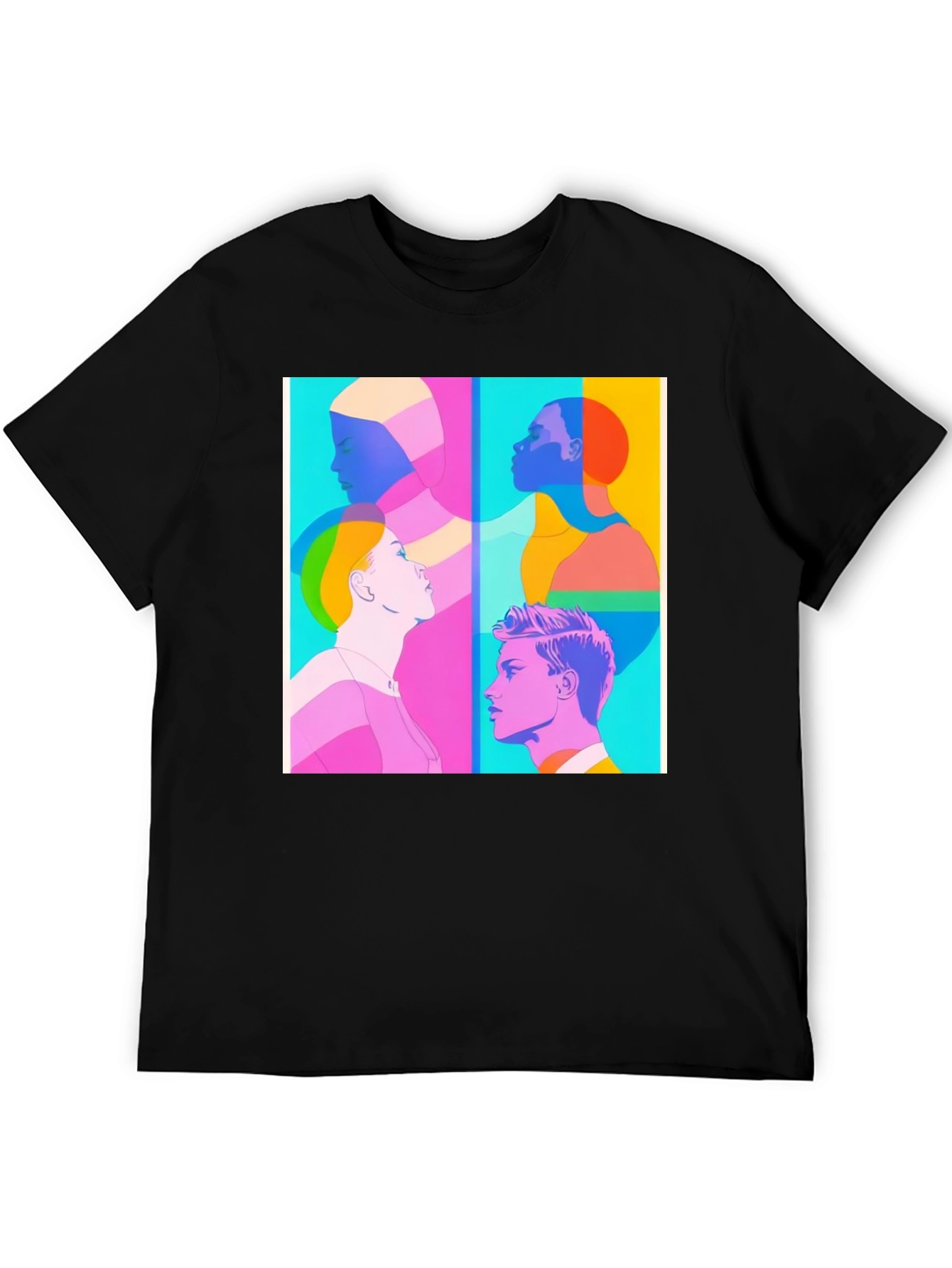 Modern Art Graphic Tee - Unisex Black T-Shirt