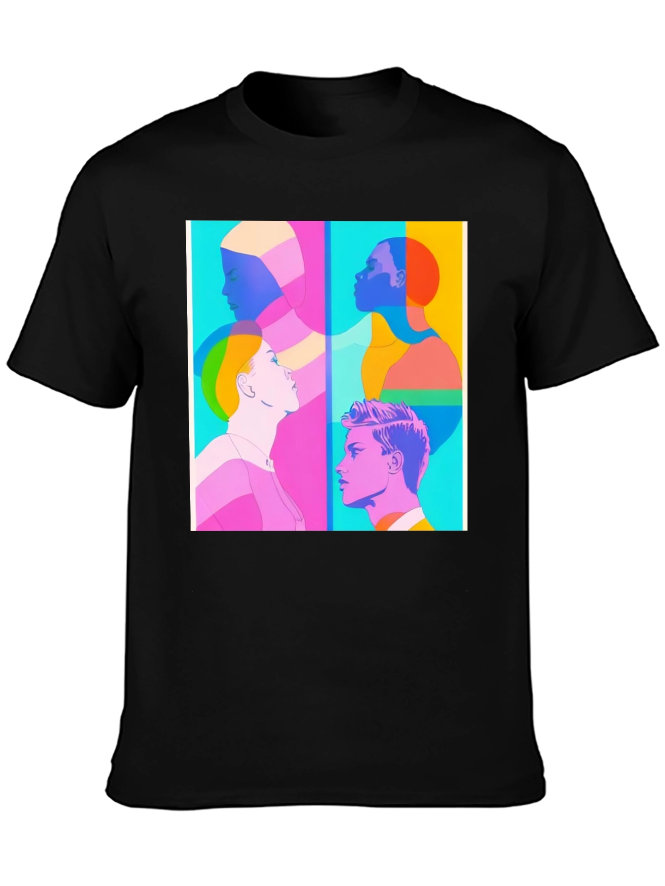 Modern Art Graphic Tee - Unisex Black T-Shirt
