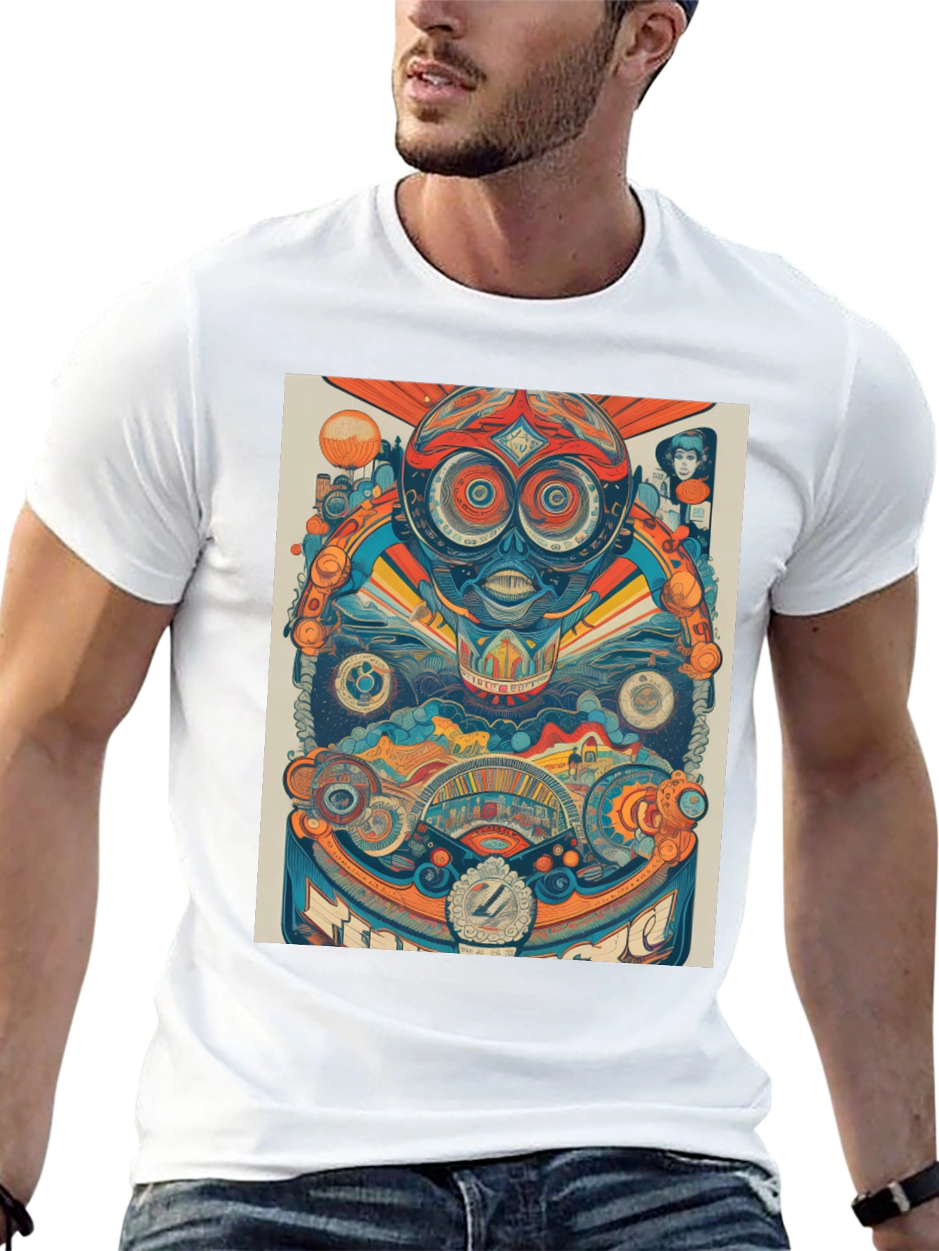 Psychedelic Graphic Print T-Shirt