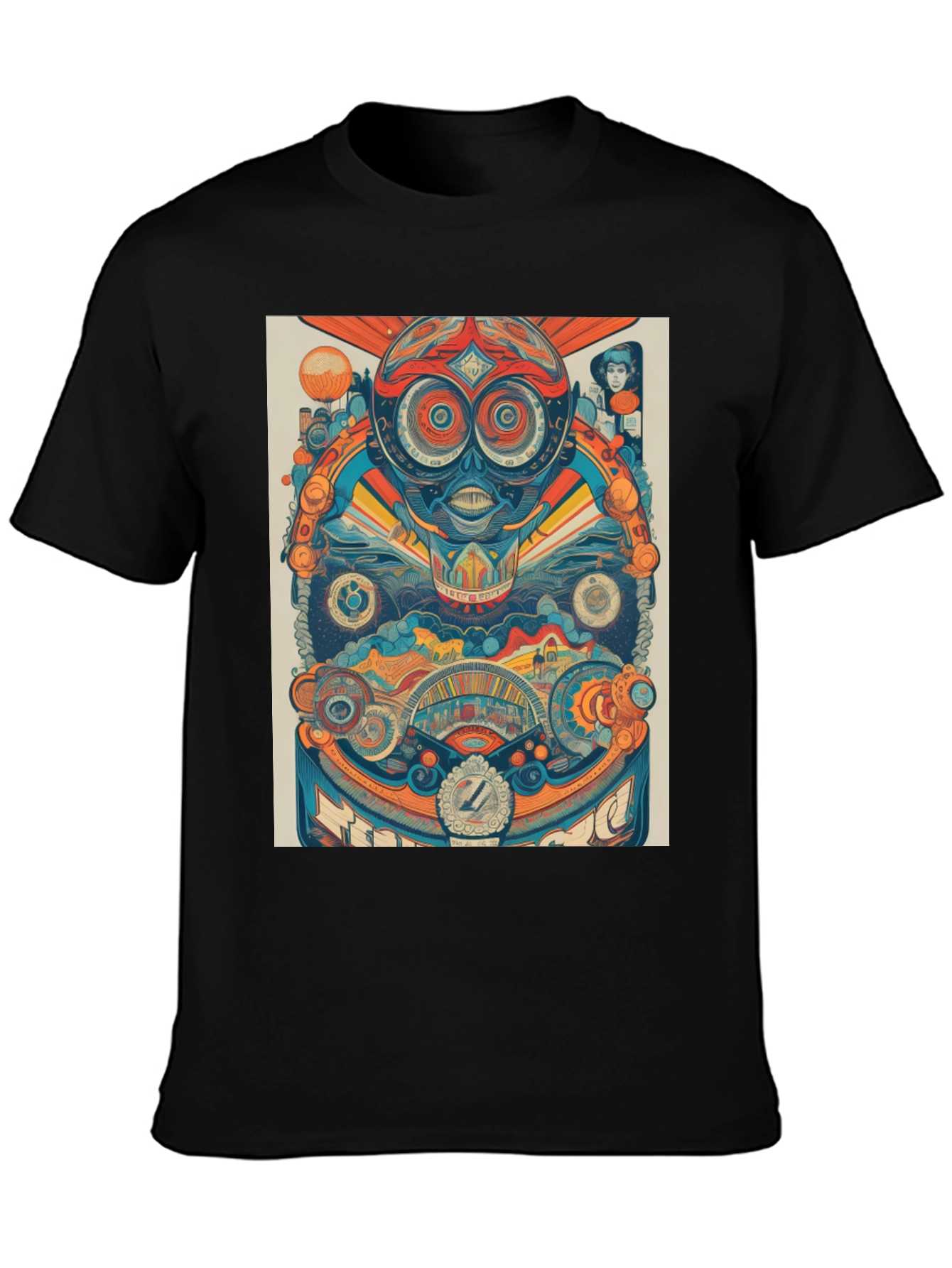 Psychedelic Graphic Print T-Shirt