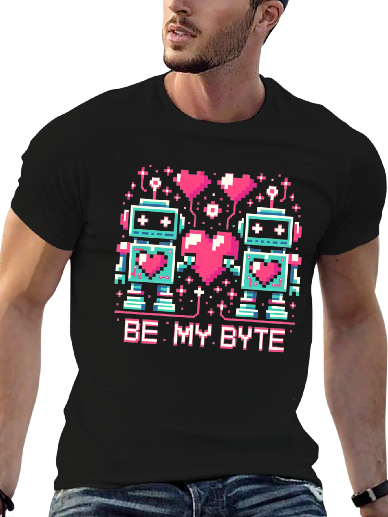 Be My Byte Robot Valentines Day T-Shirt
