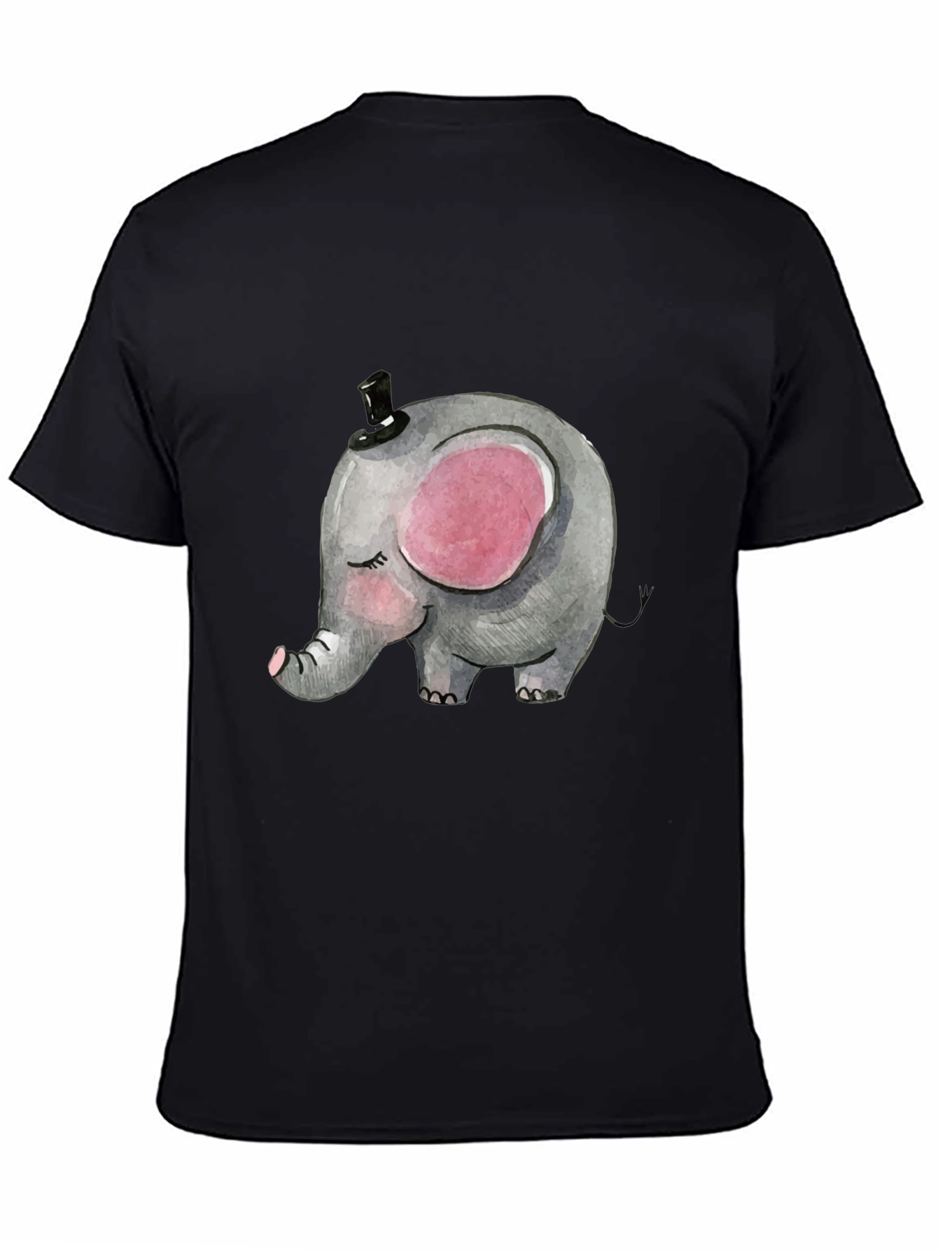 Elephant Top Hat Graphic T-Shirt