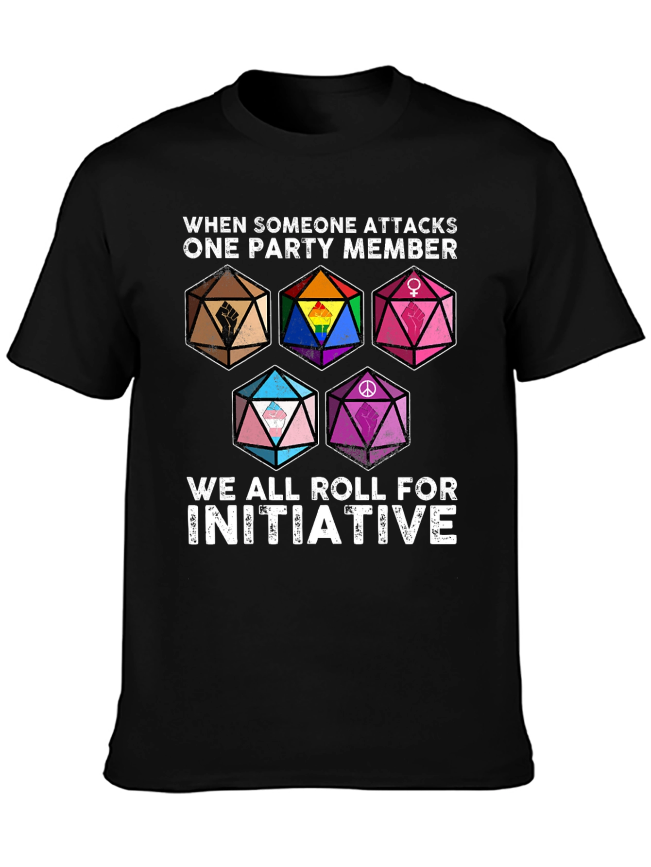 RPG Pride Dice T-Shirt - Roll for Initiative!