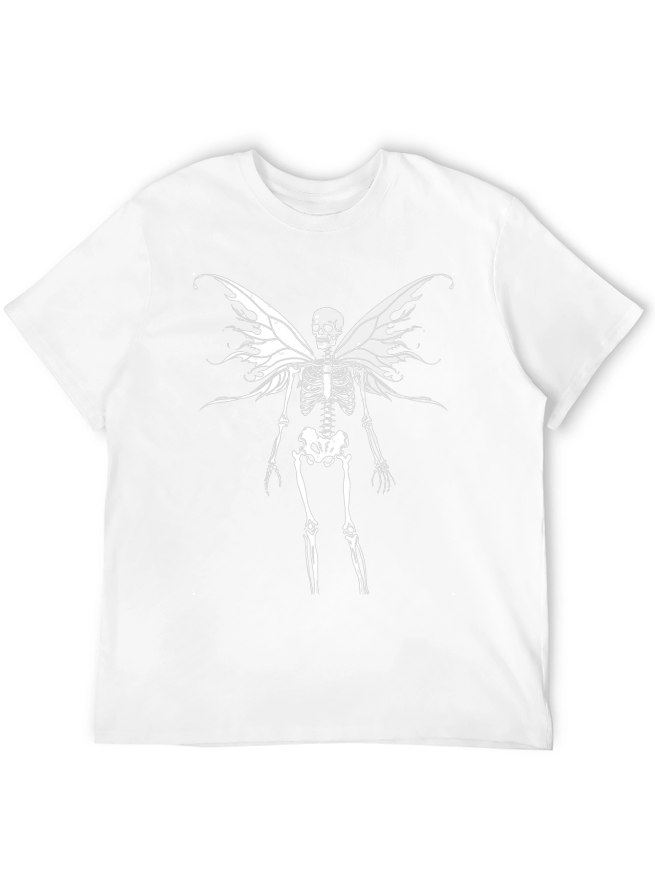 Skeleton Fairy Wings Graphic T-Shirt