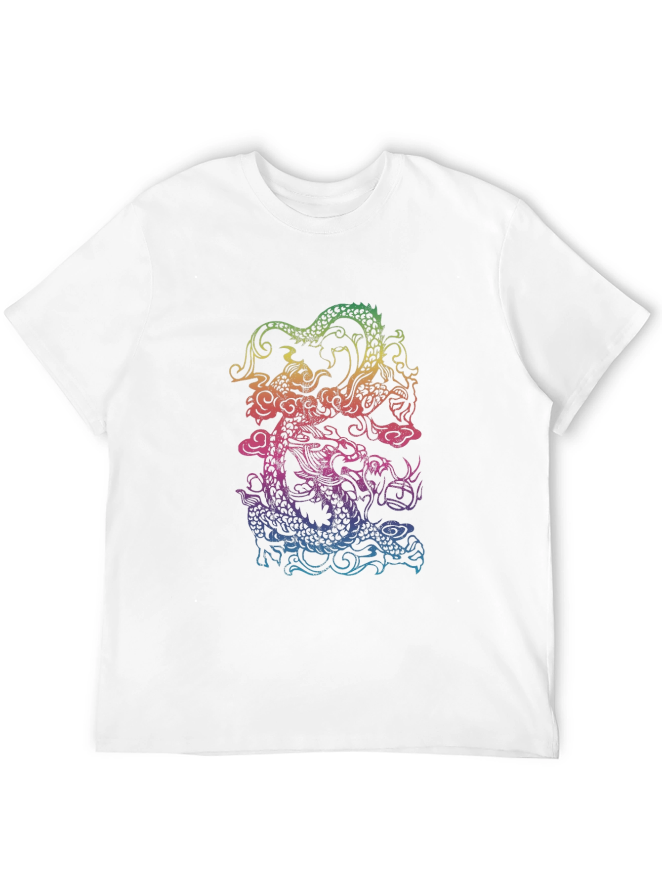 Rainbow Dragon Graphic Black T-Shirt