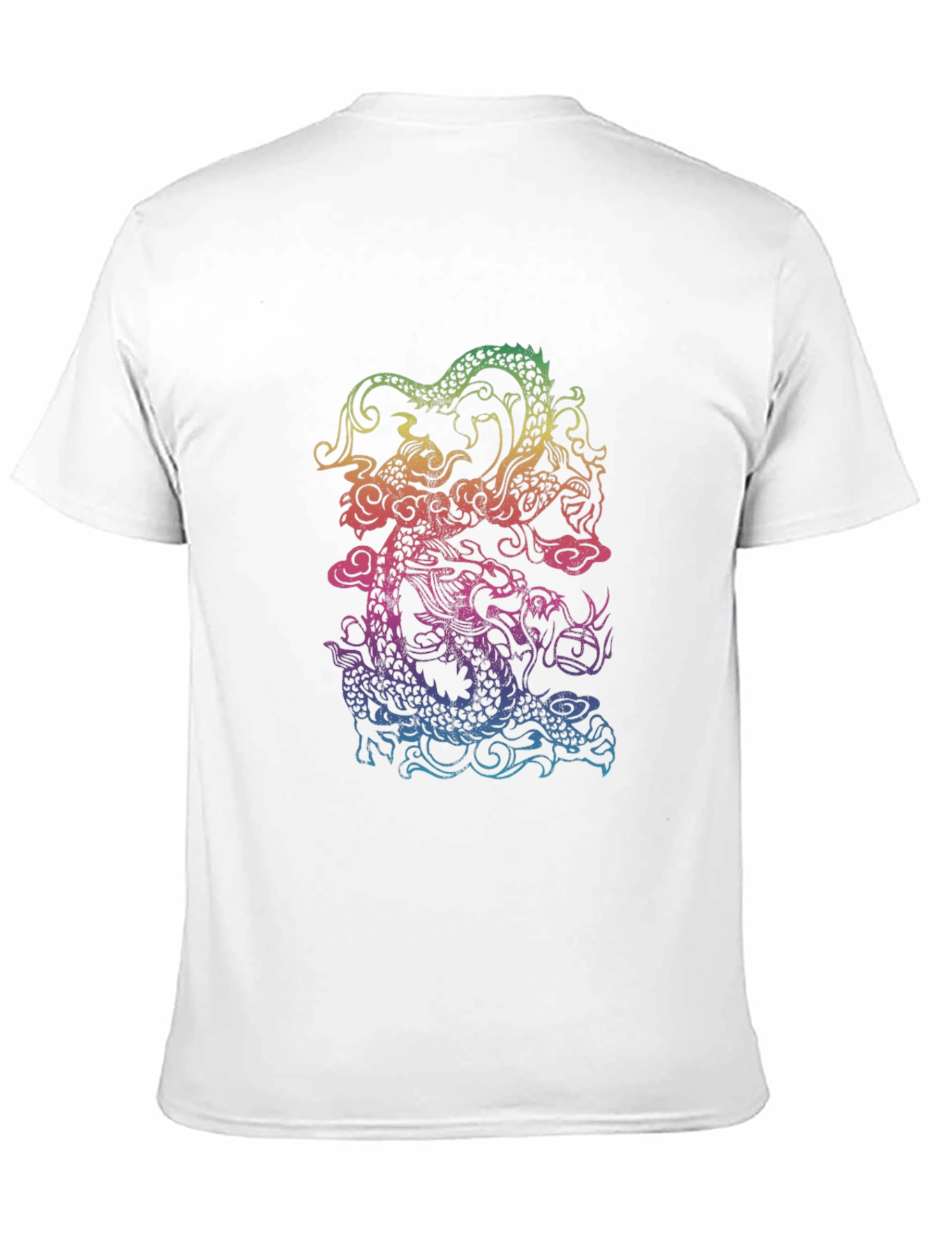 Rainbow Dragon Graphic Black T-Shirt