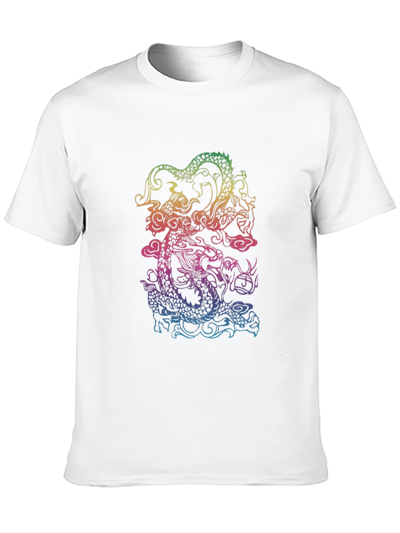 Rainbow Dragon Graphic Black T-Shirt
