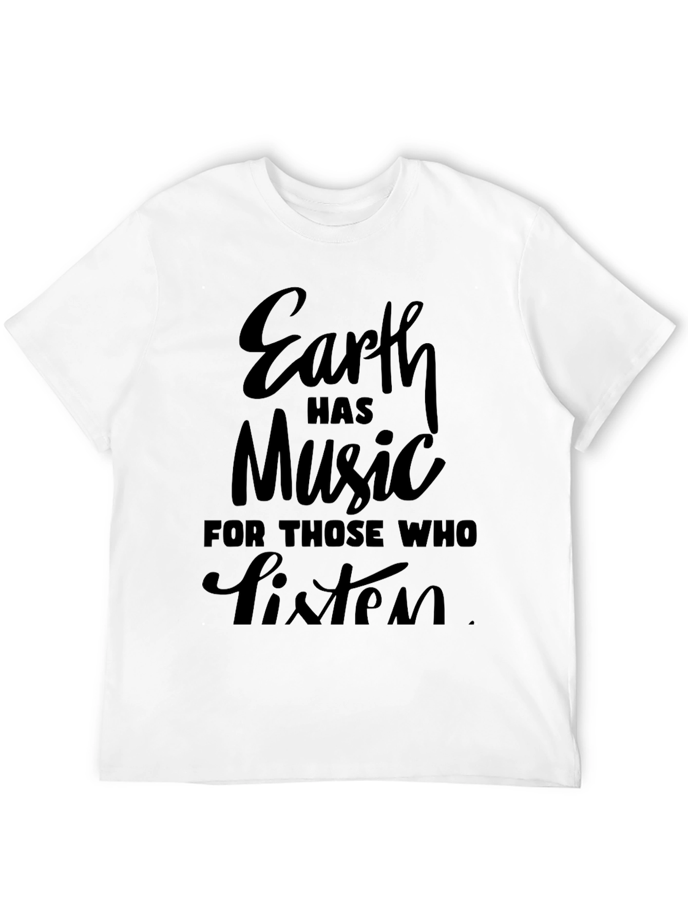Earth Has Music T-Shirt - Stylish Black Tee
