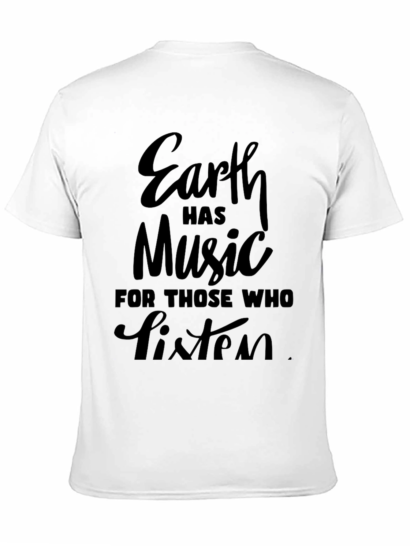 Earth Has Music T-Shirt - Stylish Black Tee