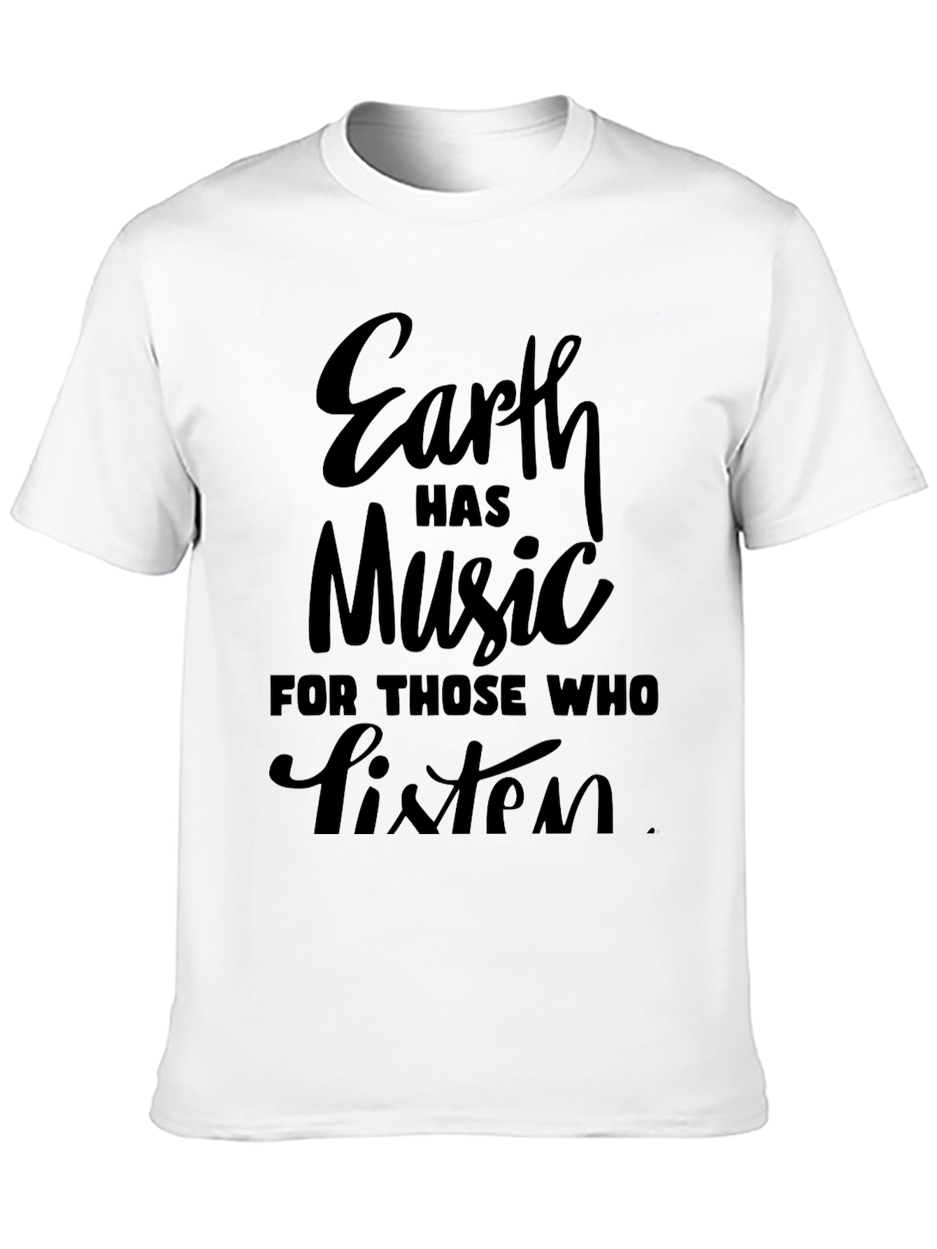 Earth Has Music T-Shirt - Stylish Black Tee