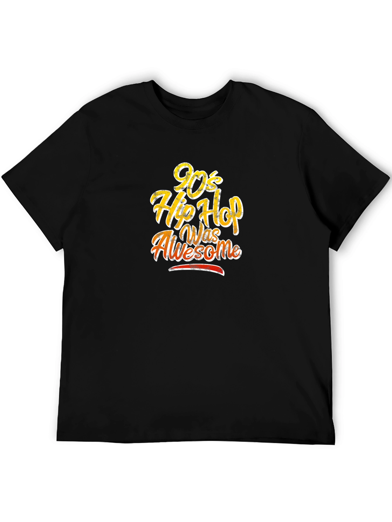 90s Hip Hop Was Awesome Black T-Shirt