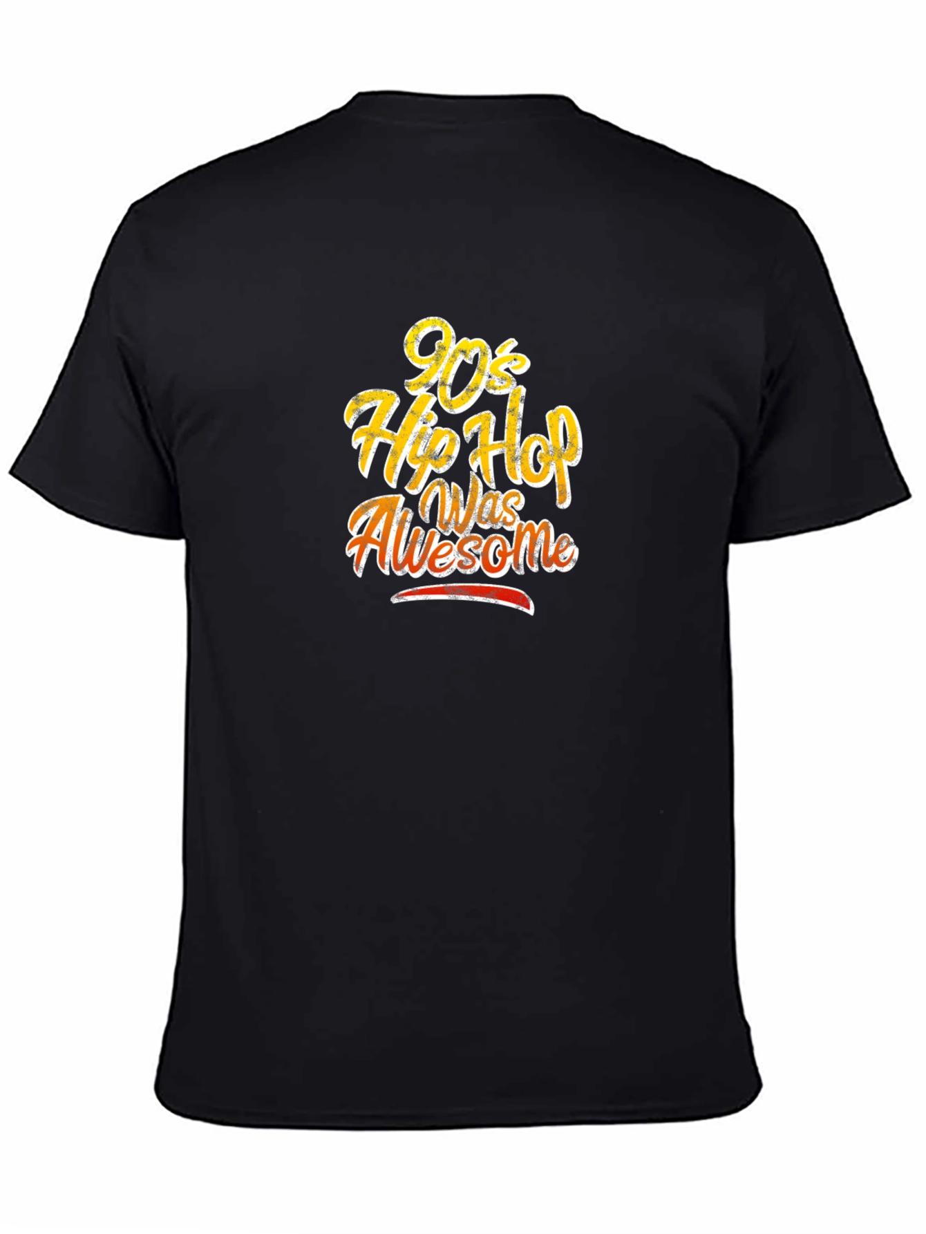90s Hip Hop Was Awesome Black T-Shirt