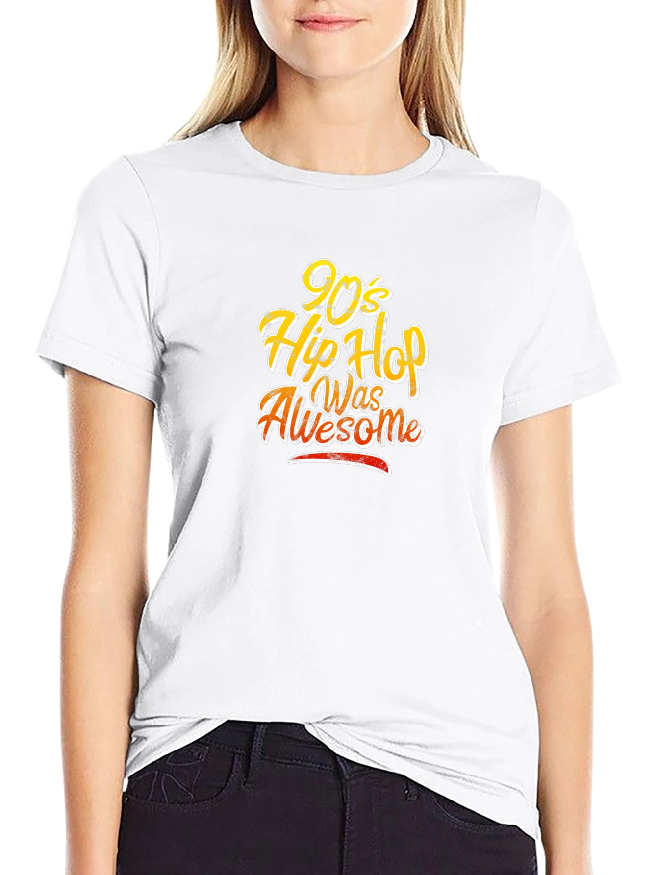 90s Hip Hop Was Awesome Black T-Shirt