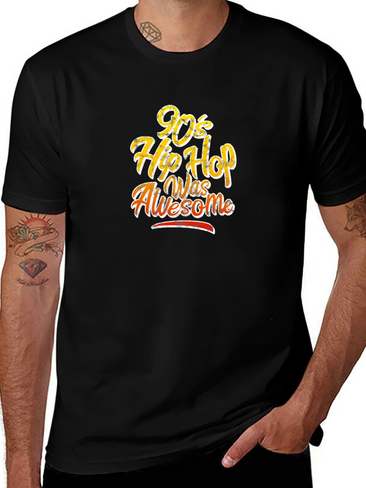 90s Hip Hop Was Awesome Black T-Shirt