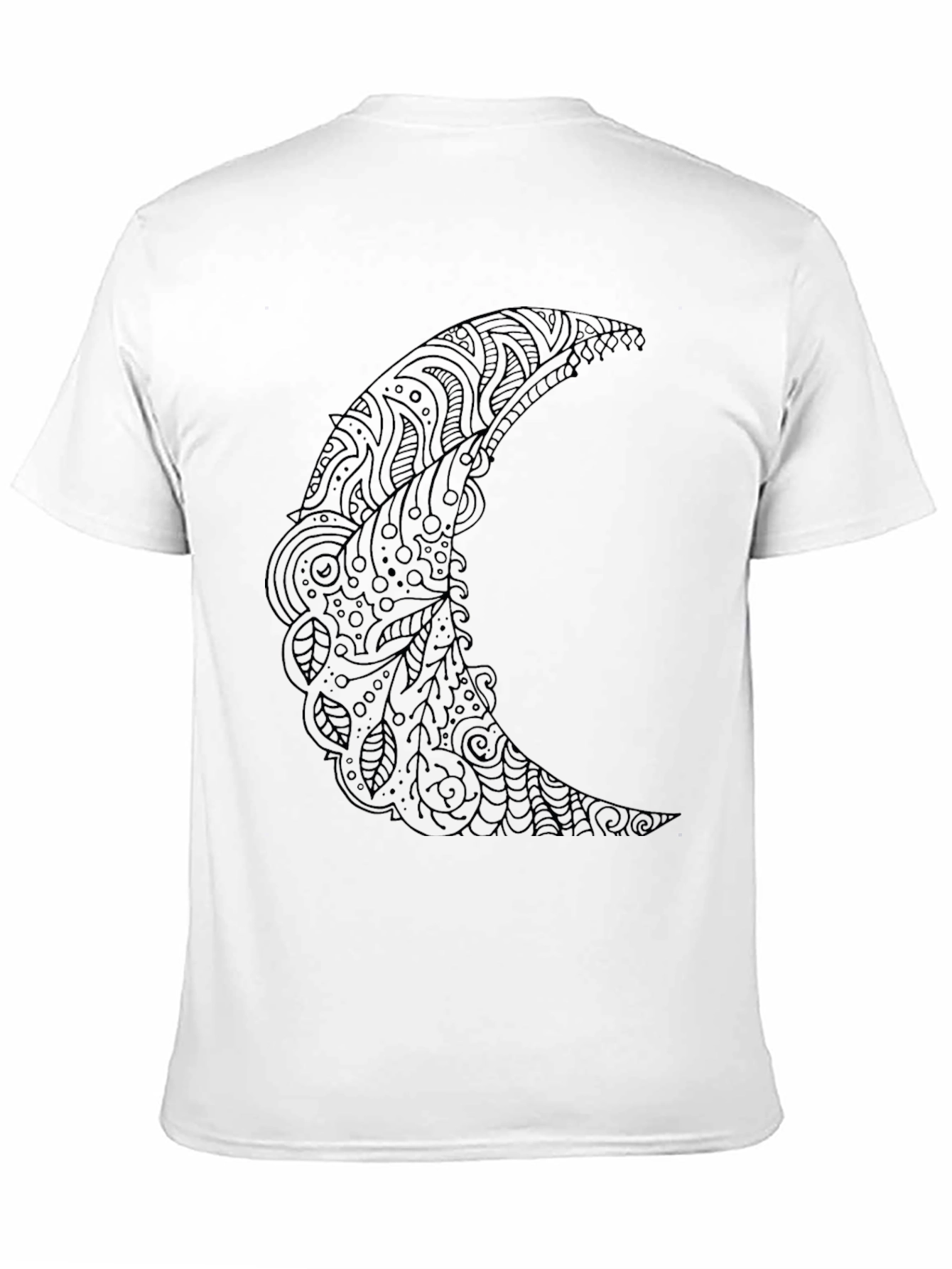 Black Moon Graphic Tee - Stylish Crescent Design