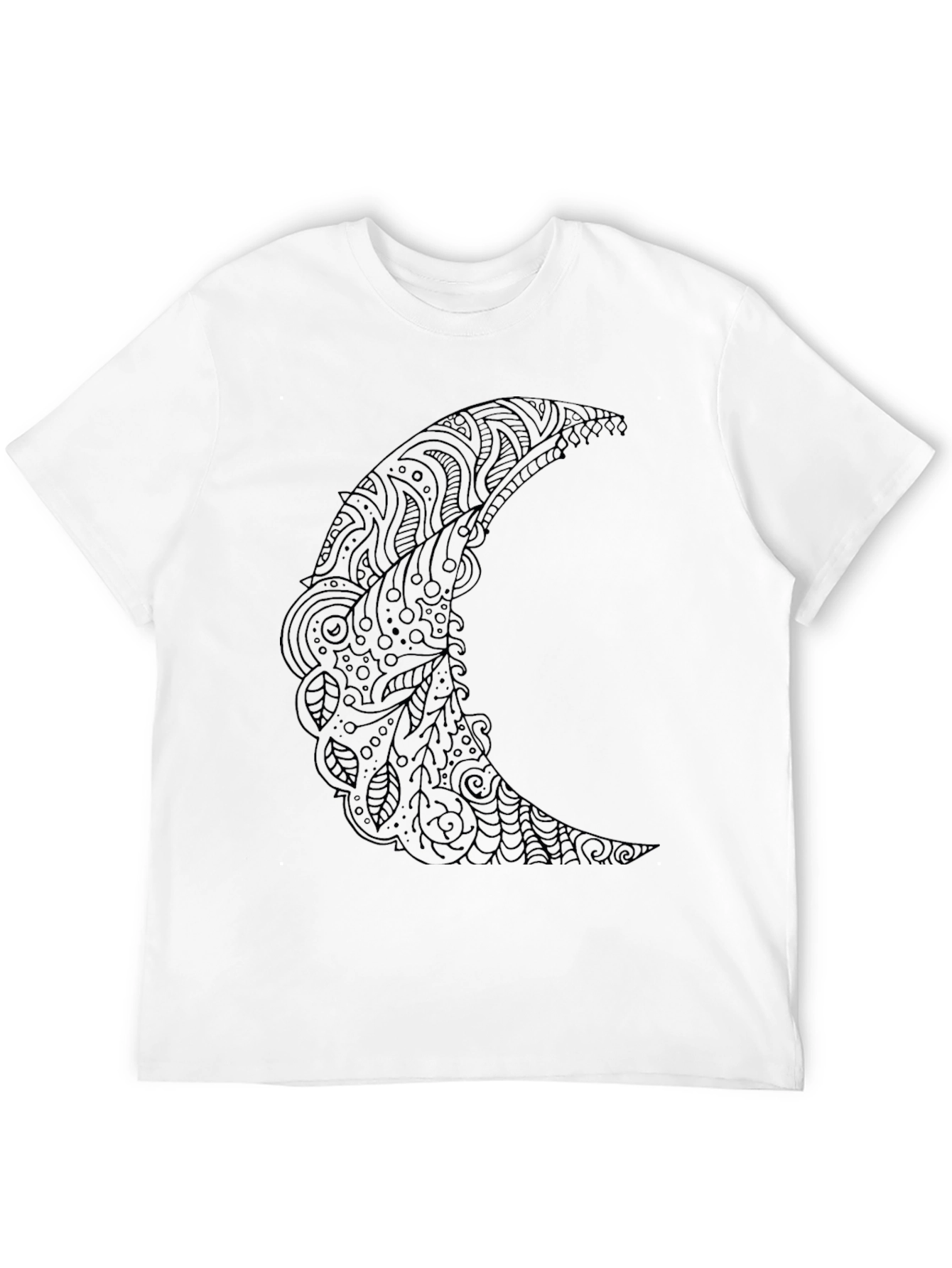 Black Moon Graphic Tee - Stylish Crescent Design
