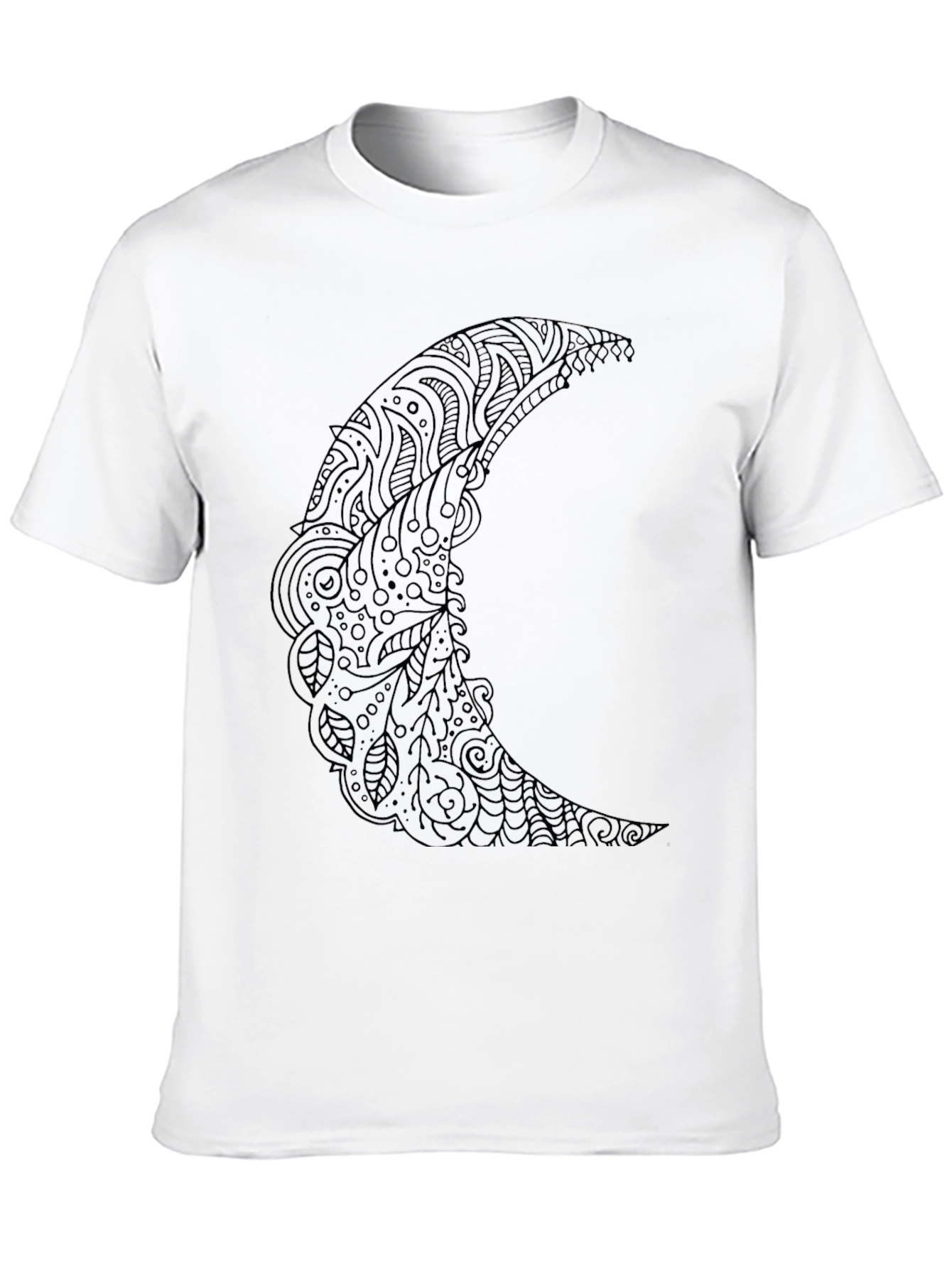 Black Moon Graphic Tee - Stylish Crescent Design