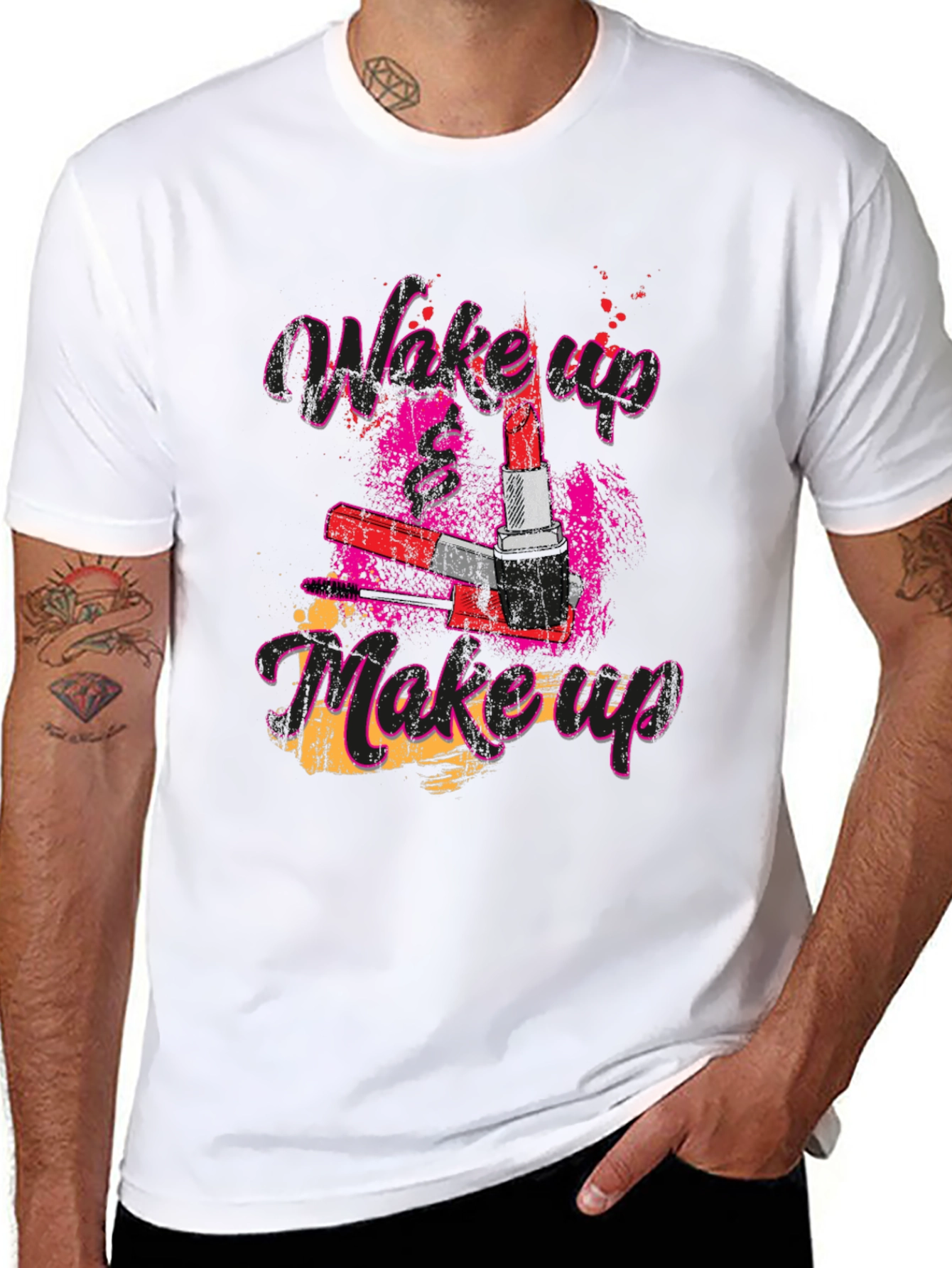 Wake Up Makeup Graphic Tee