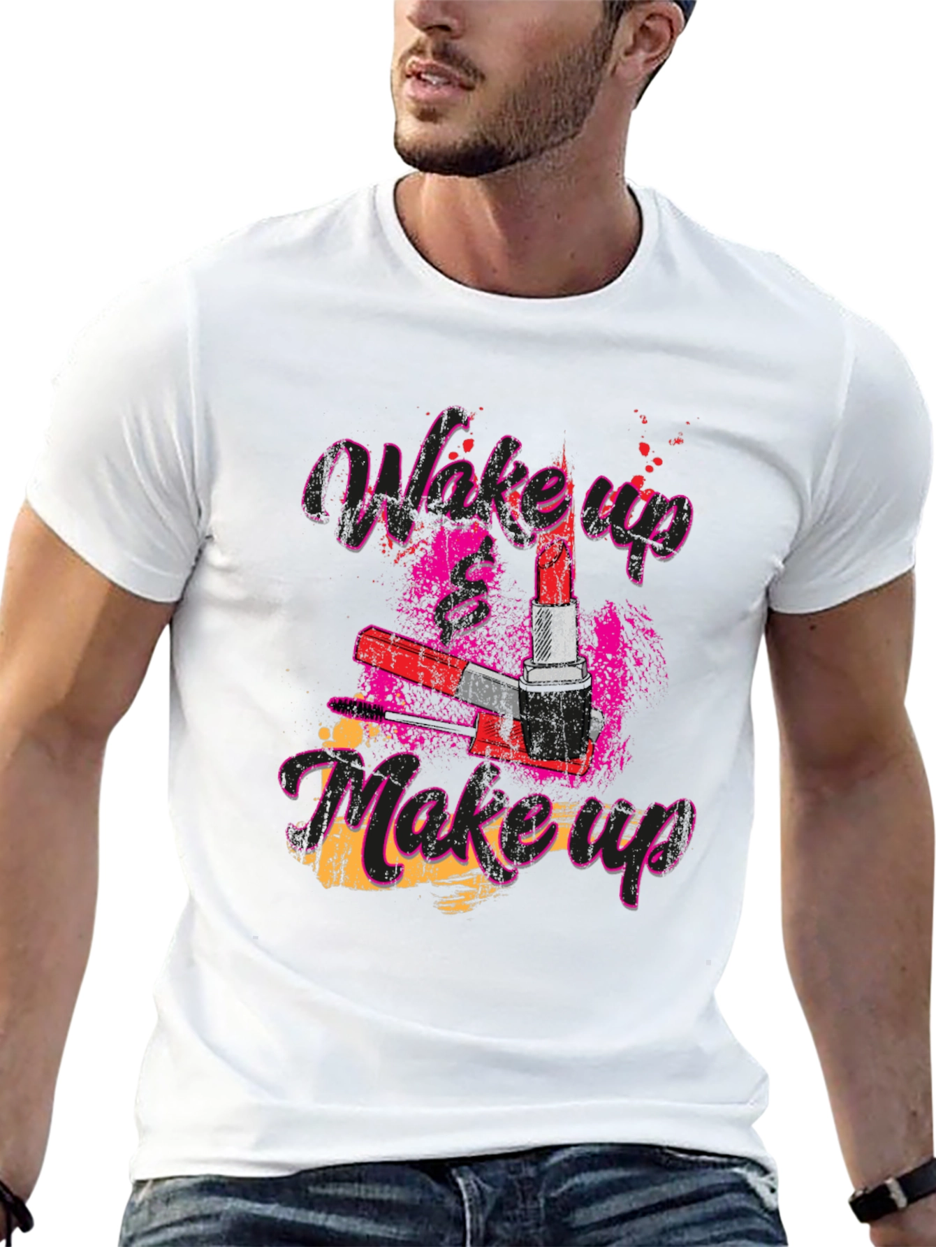 Wake Up Makeup Graphic Tee